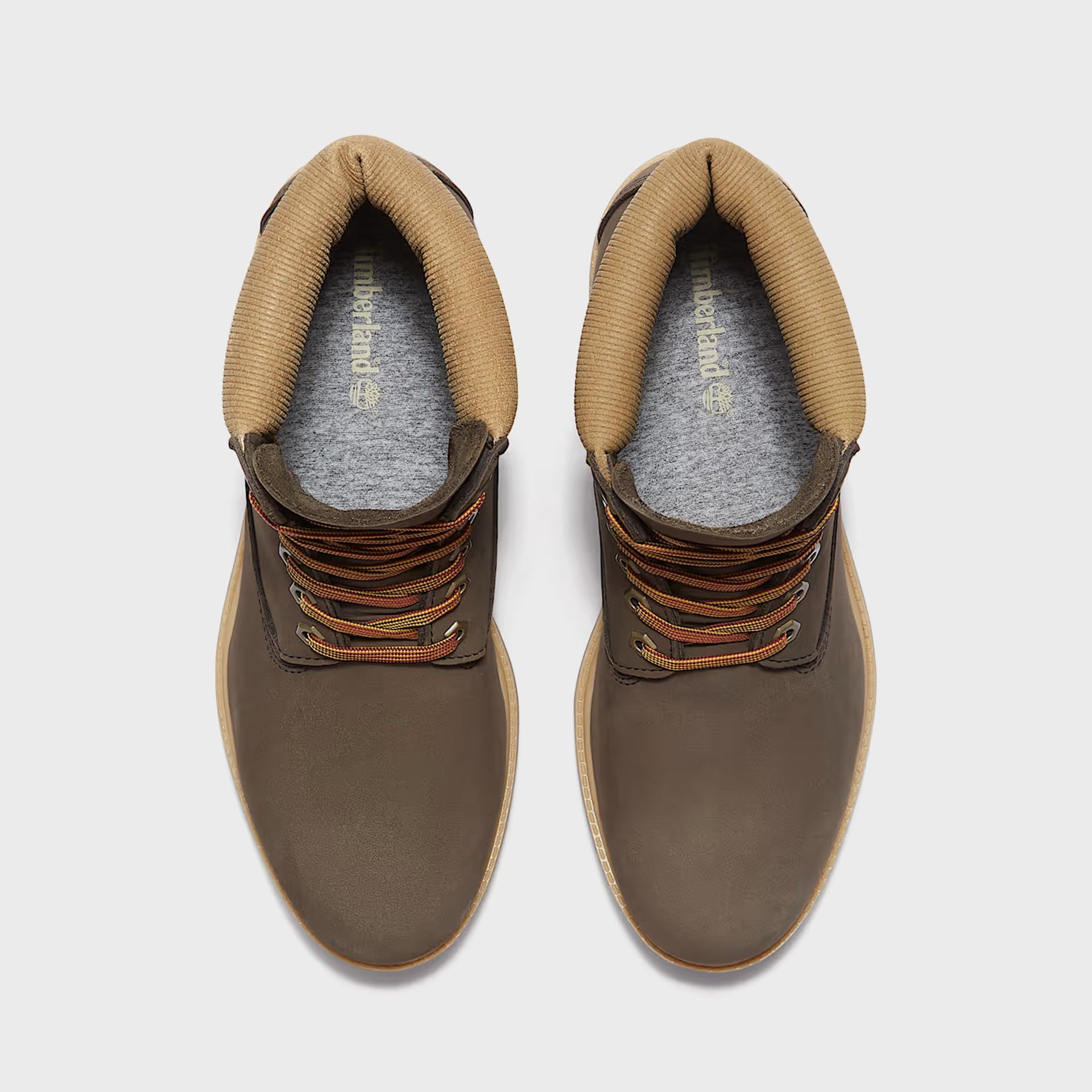 Timberland 6 Inch Lace Up Waterproof Boot - Dark Brown / Nubuck Olive