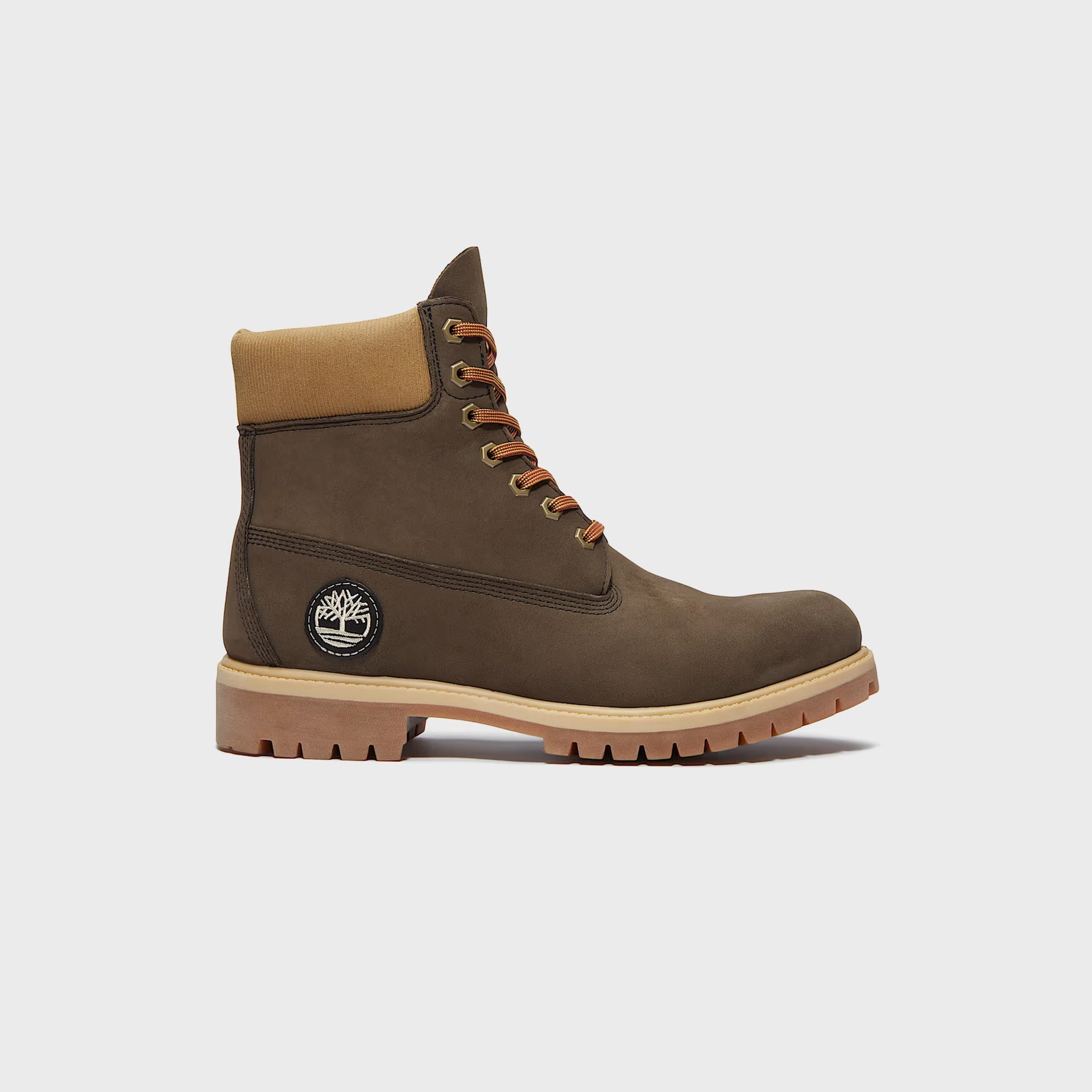 Timberland 6 Inch Lace Up Waterproof Boot - Dark Brown / Nubuck Olive