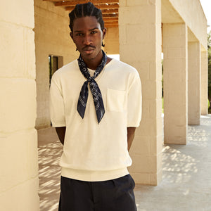 Kith Cotton Eyelet Boxy Collared Overshirt - Sandrift