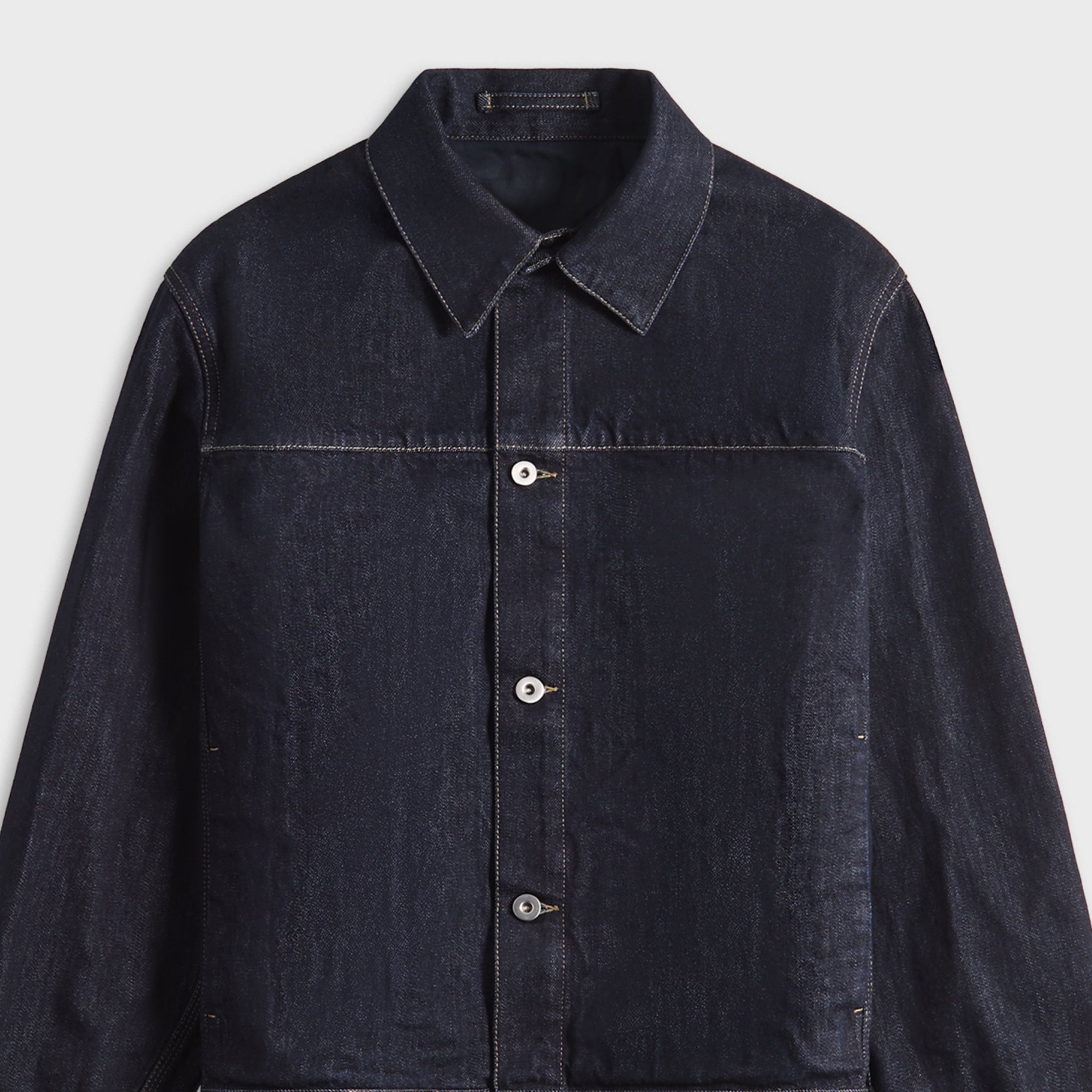 Kith Pinstripe Tricot Panelled Long Sleeve Tap In Polo - Stadium