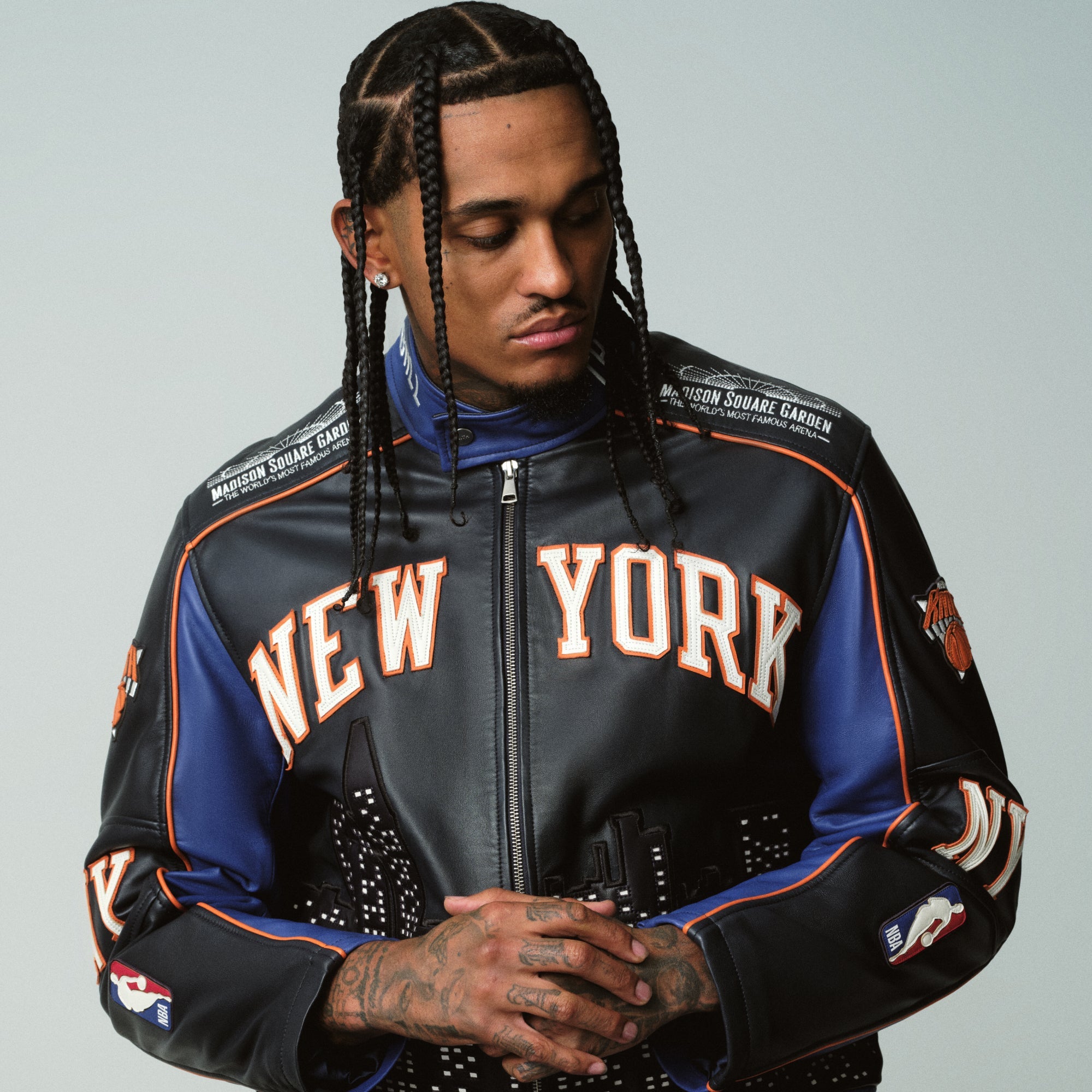 Kith for the New York Knicks Wool Varsity Jacket - Nocturnal