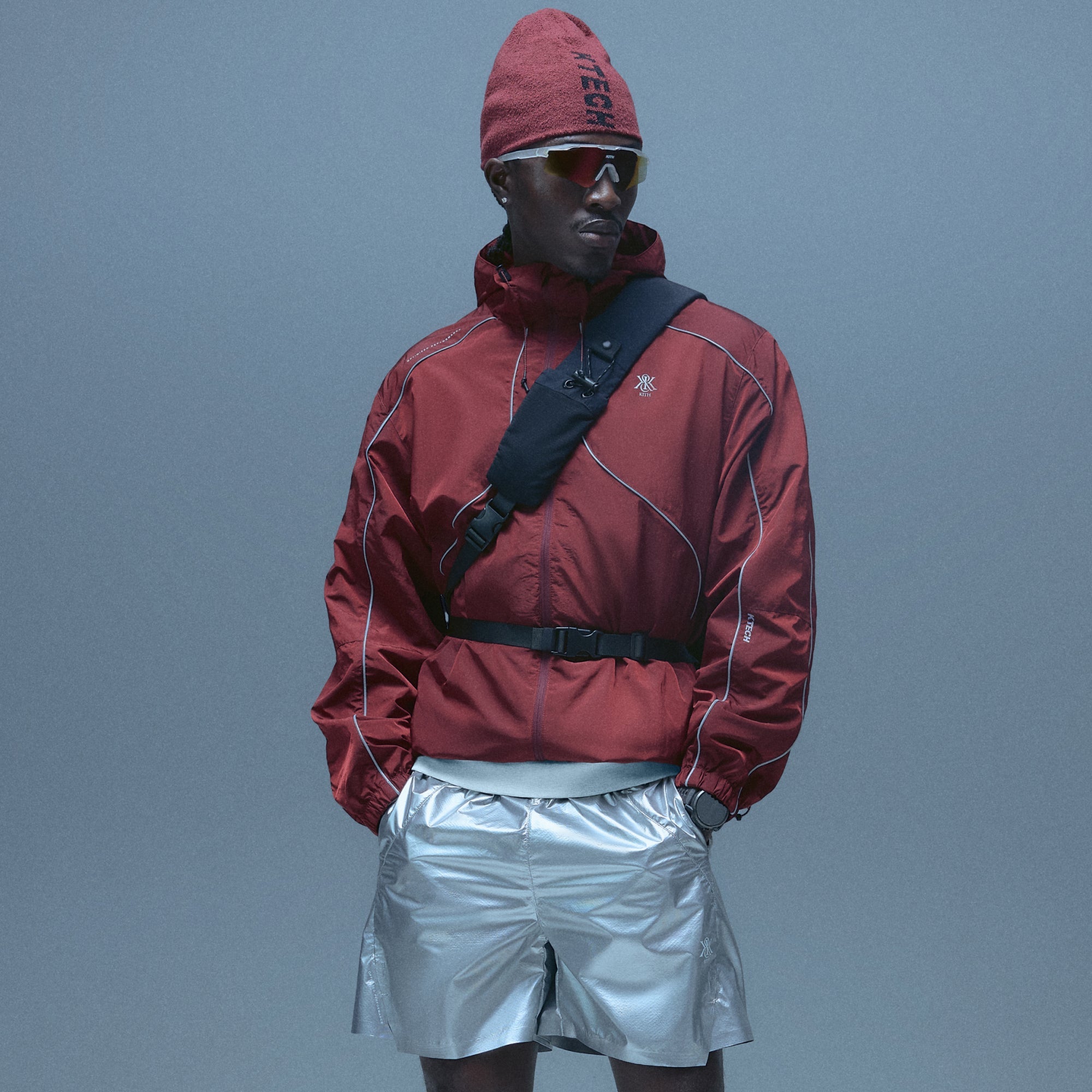 Acne Studios Technical Bomber Jacket - Burgundy – Kith