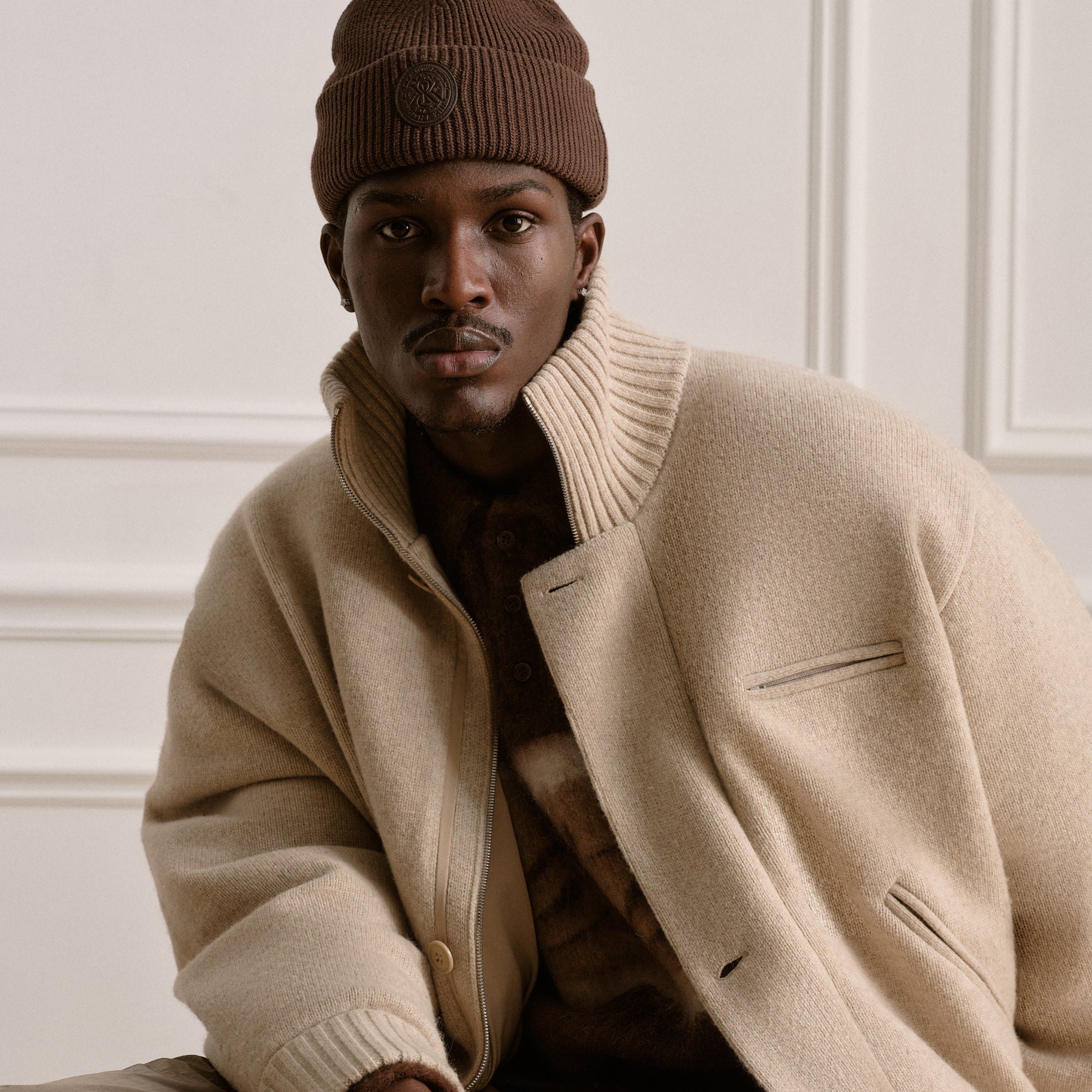 Fear of God 5th Collection Satin Baseball Coaches Jacket - Blush