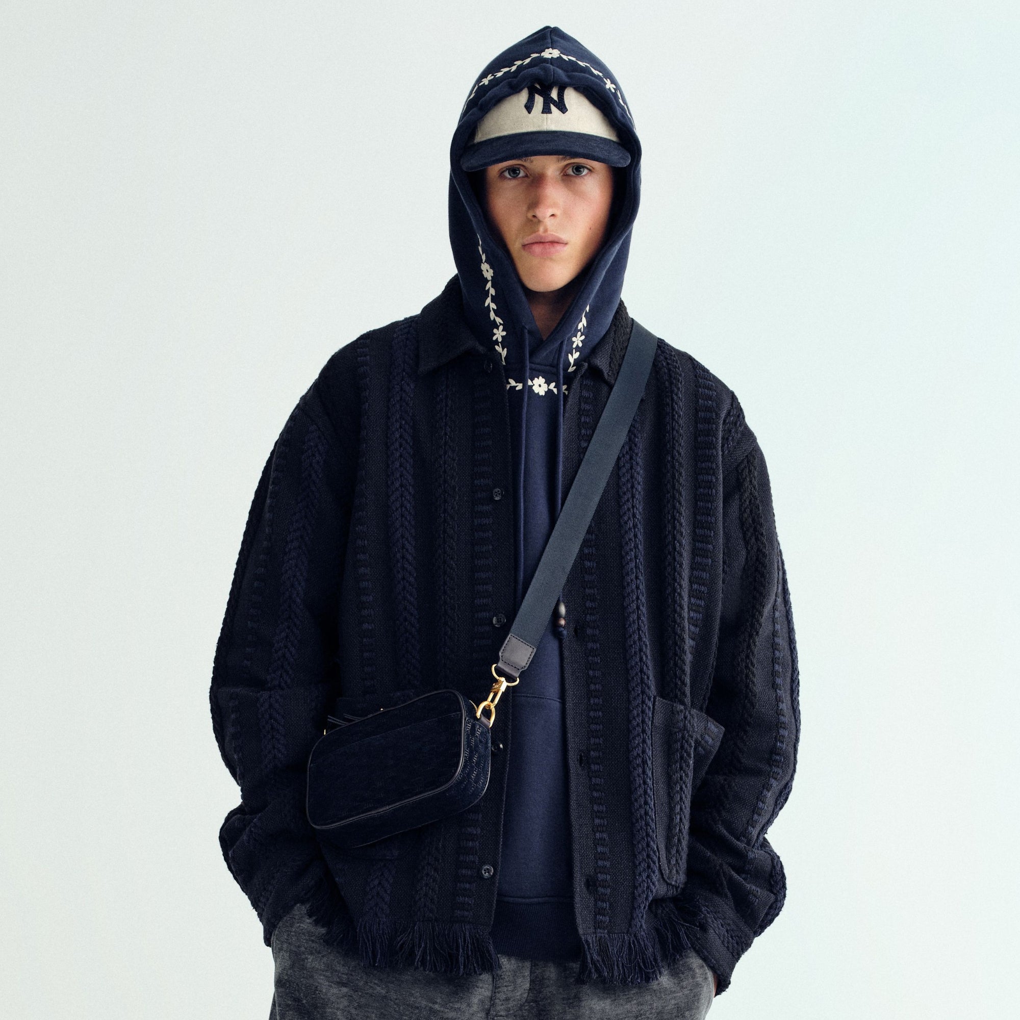 wym_7711 Kith Racer Quarter Zip Wyona Sweater - Black