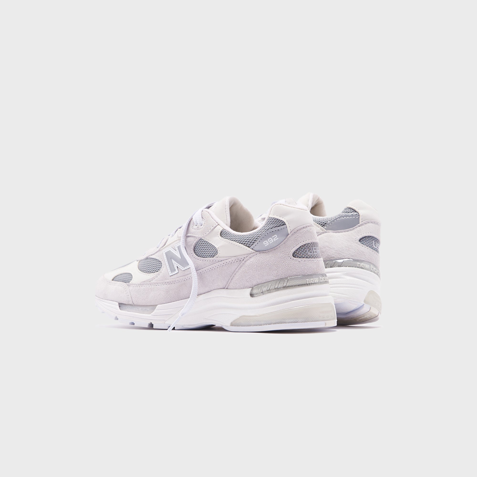 New Balance 992 Made in USA - White / Silver Metalic – Kith