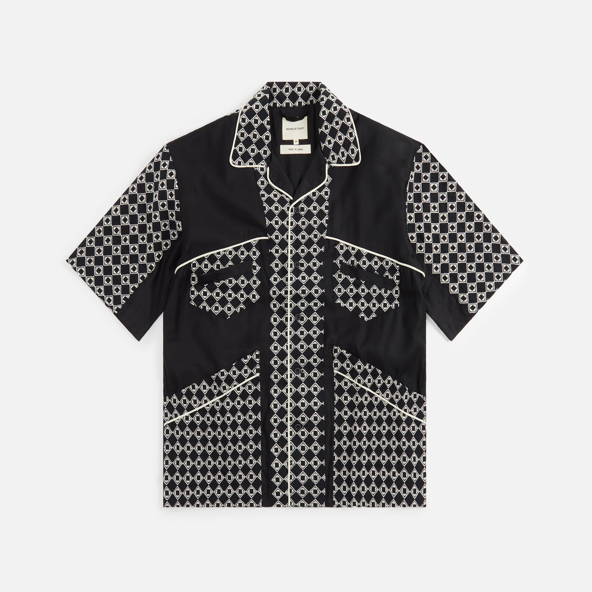 Nicholas Daley Mento Shirt - Black Embroidery