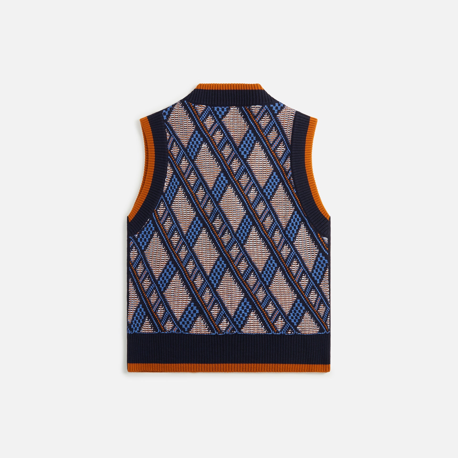 Nicholas Daley Reversible Vest - Navy / Orange / Ecru