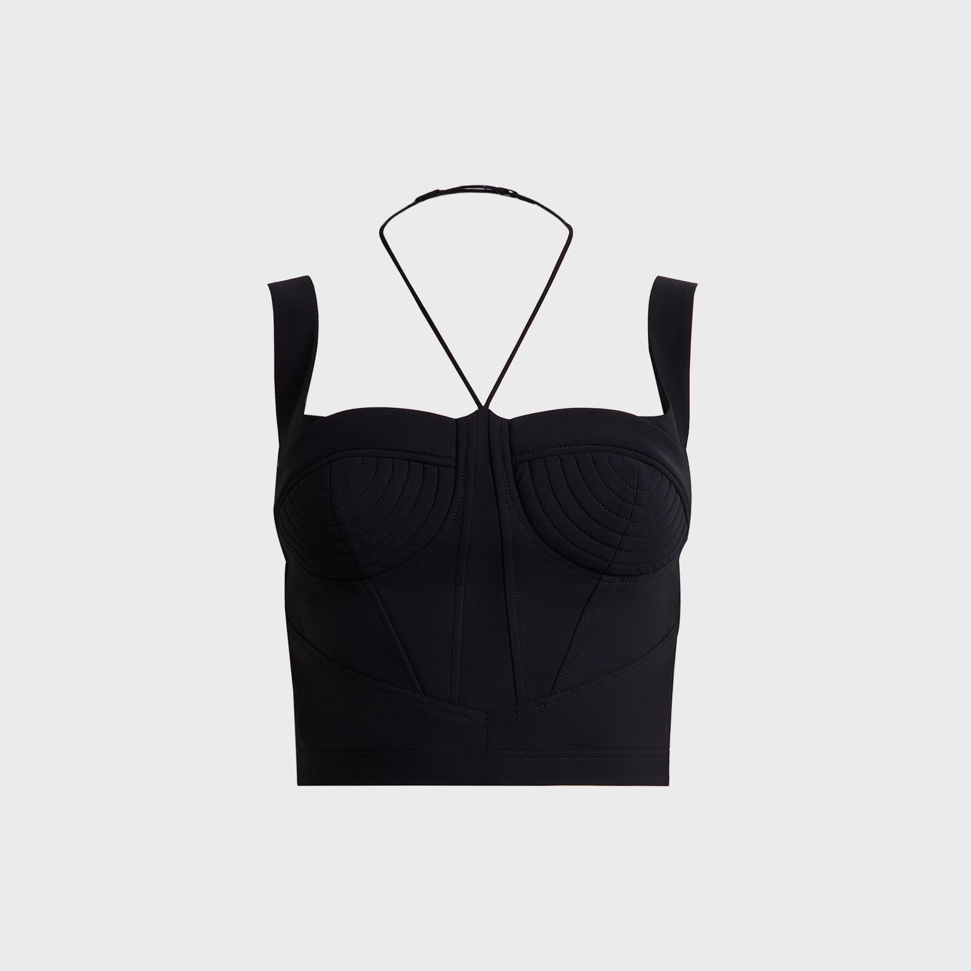 Nensi Dojaka Bustier Top with Quilted Cups - Black