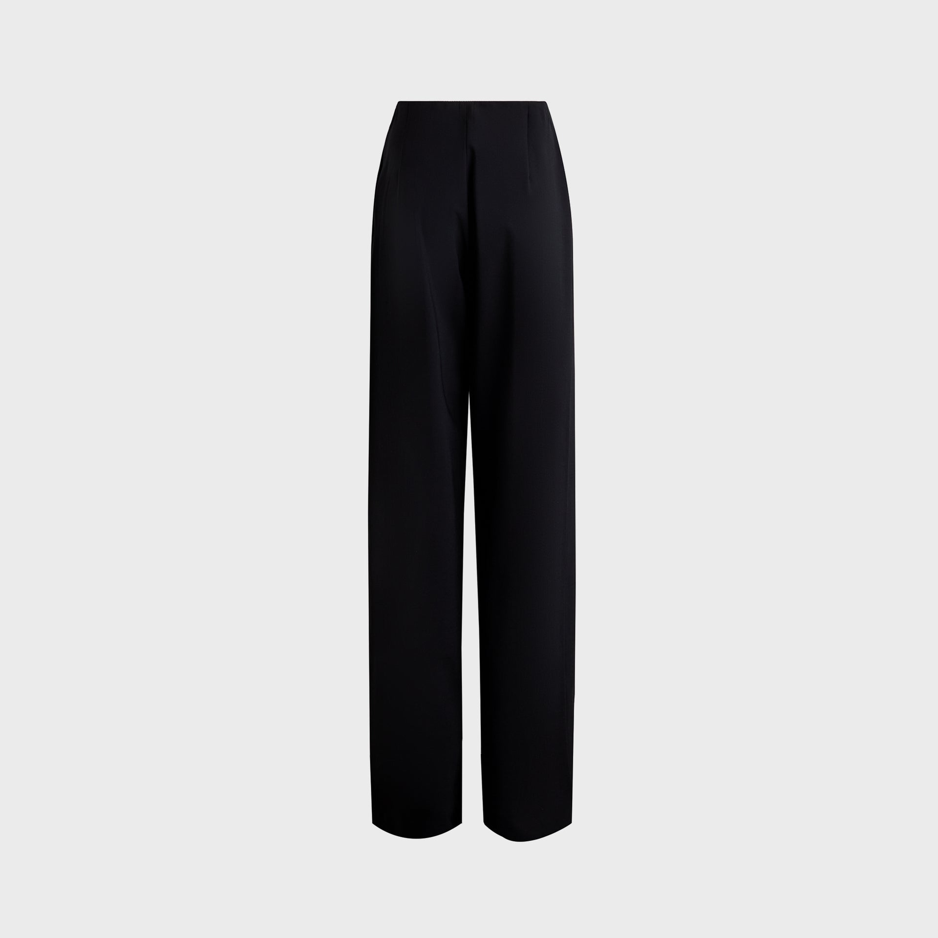 Nensi Dojaka Tailored High-Waisted Trousers With Front Slit - Black