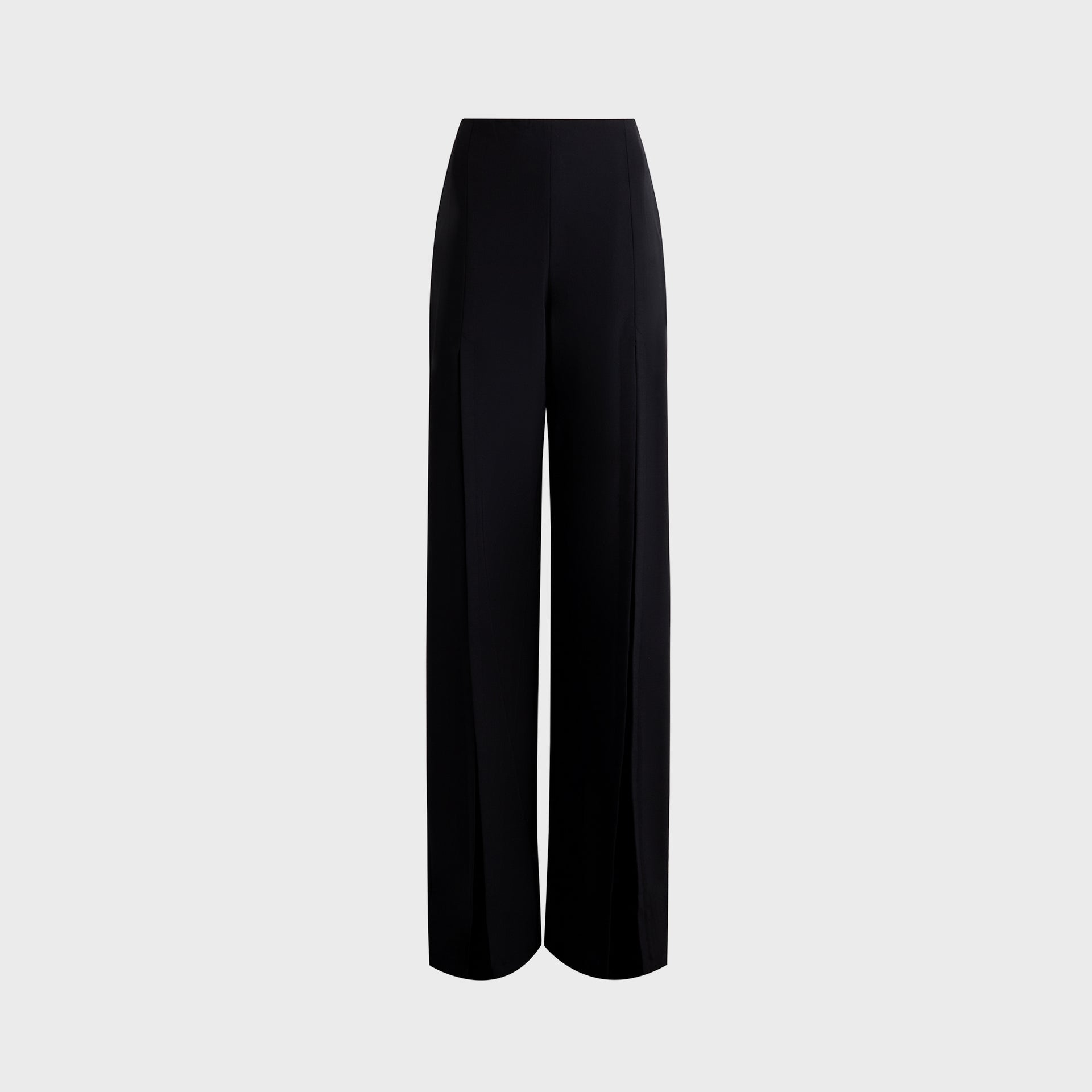 Nensi Dojaka Tailored High-Waisted Trousers With Front Slit - Black