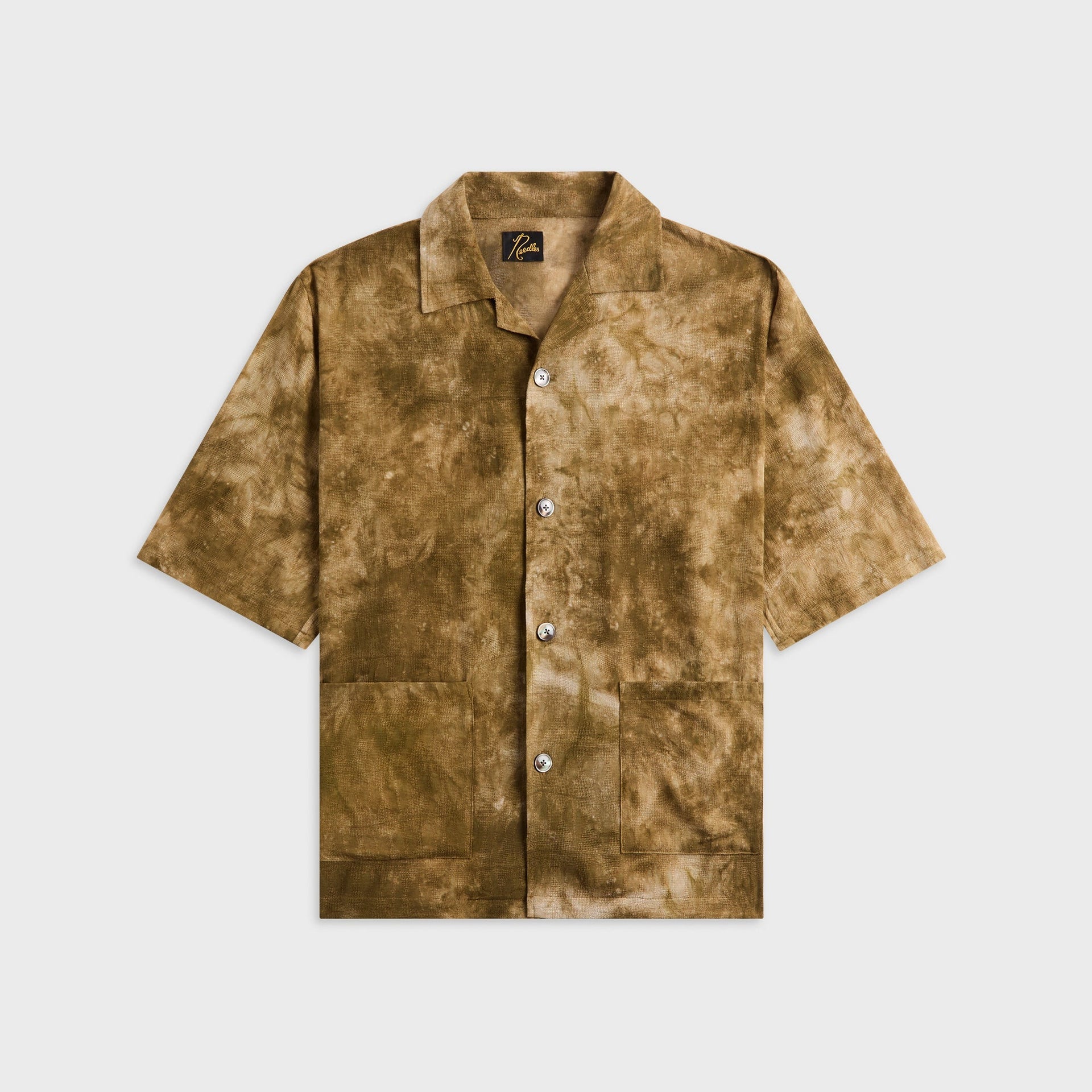 Needles Cabana Mesh Jacquard Uneven Dye Shirt - Olive