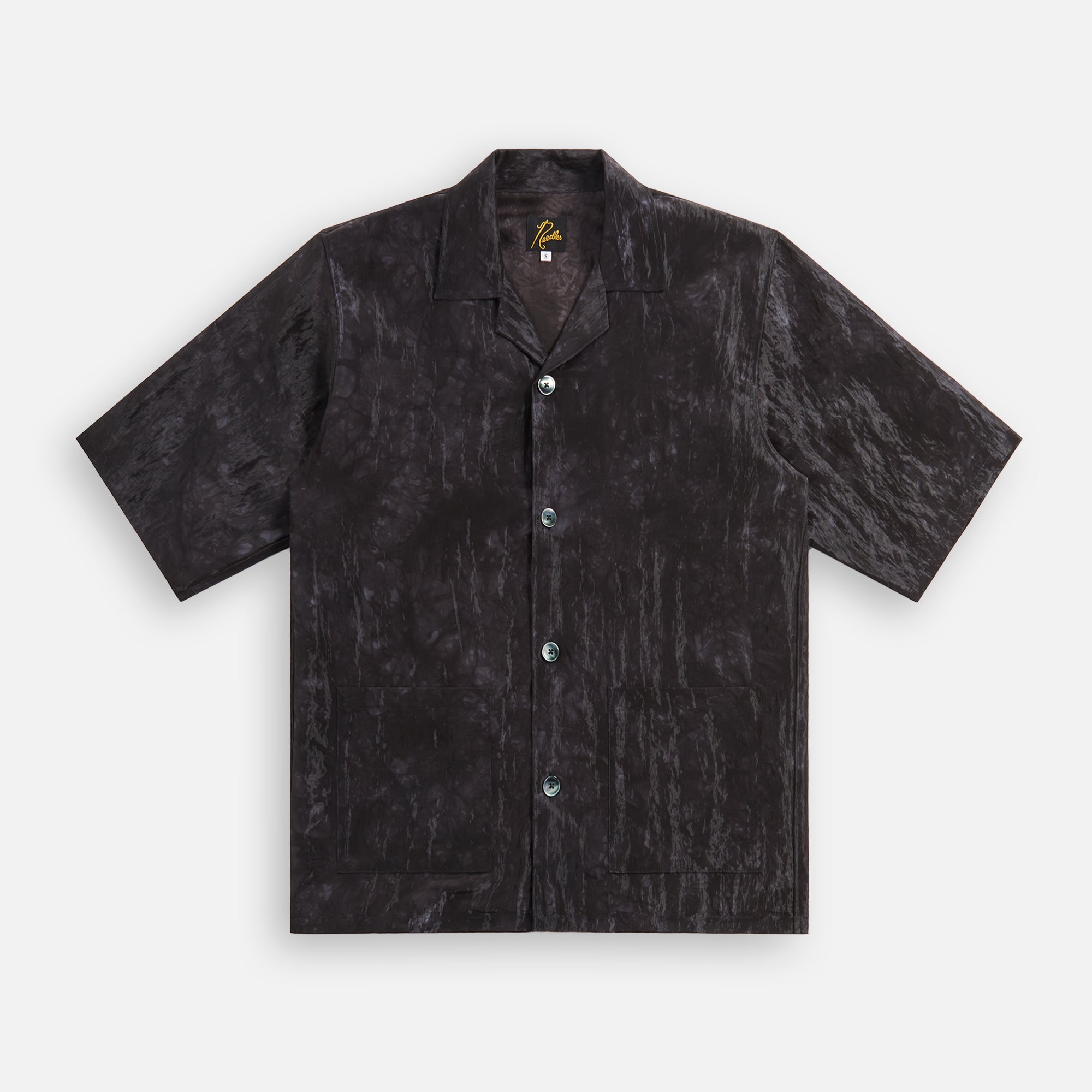 Needles Cabana Shirt - R/N Bright Cloth / Uneven Dye Charcoal – Kith