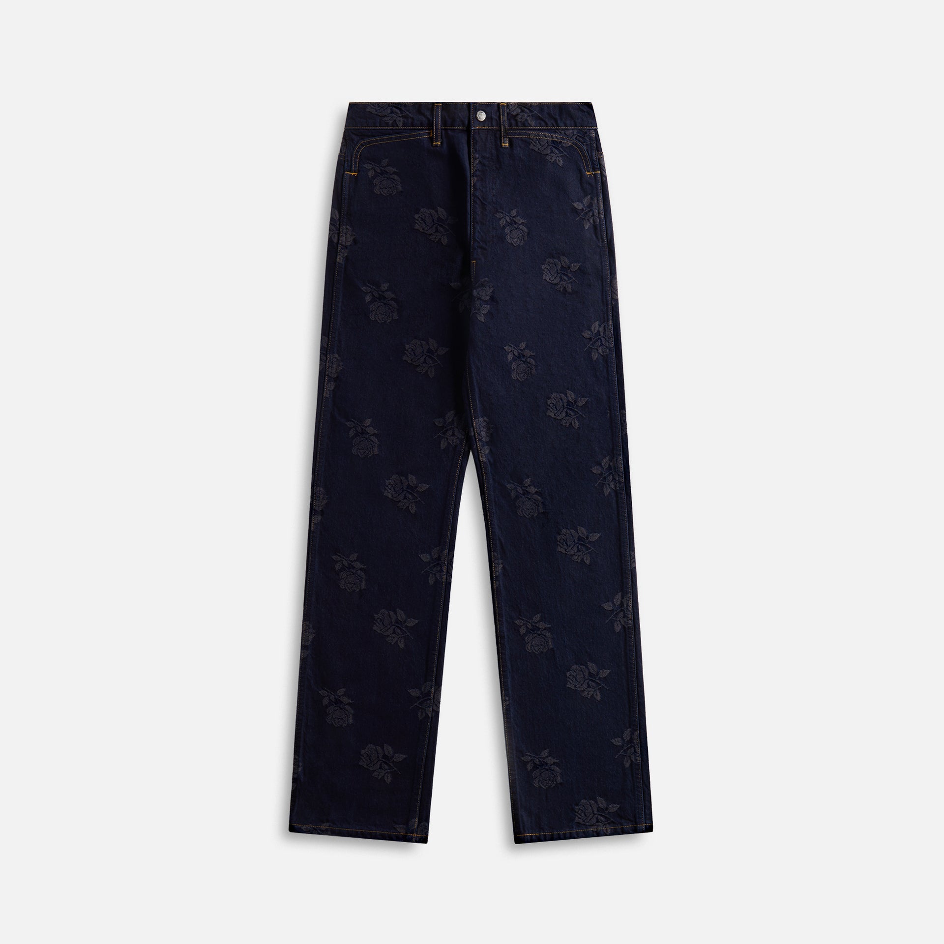 Needles Straight Jean 13Oz Denim Rose Jacquard - Indigo