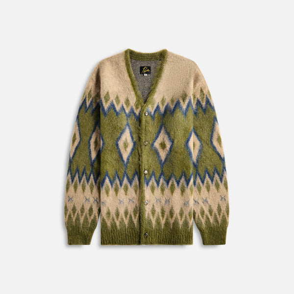 Needles Mohair Cardigan Diamond - Olive – Kith