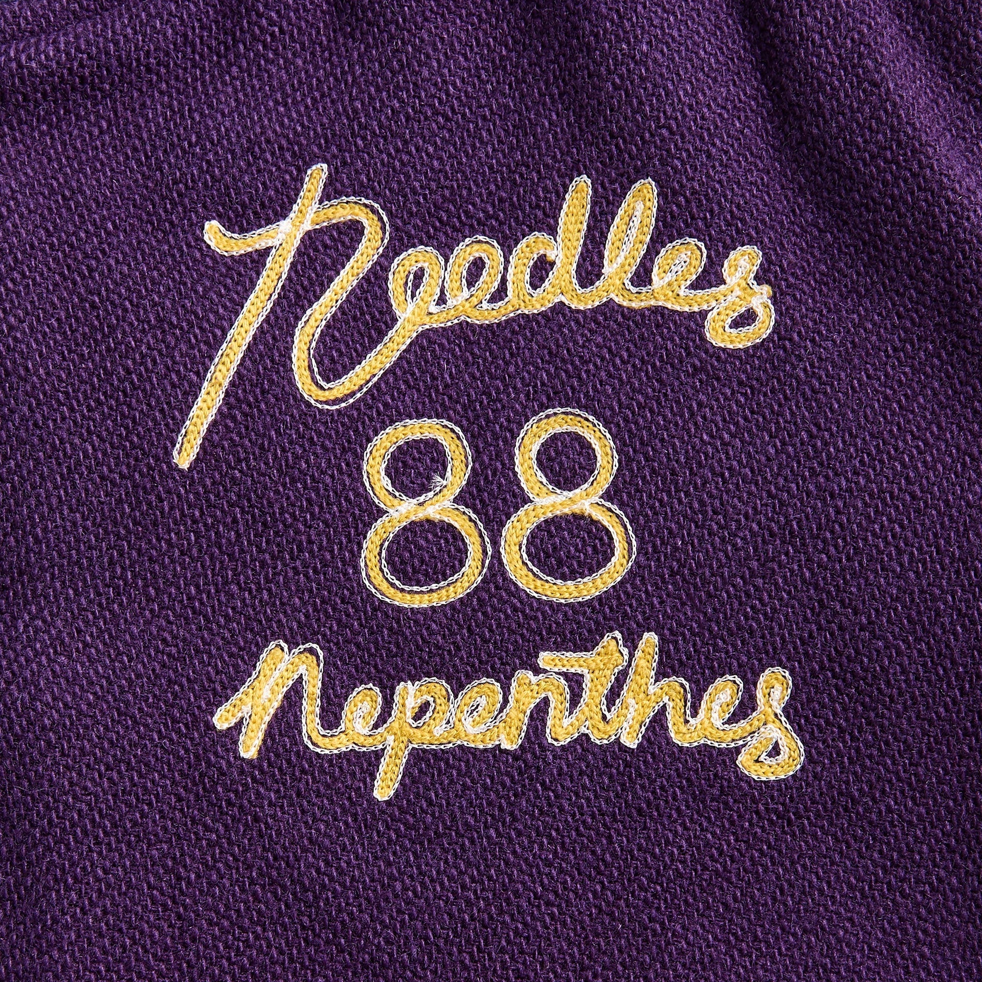 Needles Lettered Wool Melton Jacket  - Purple