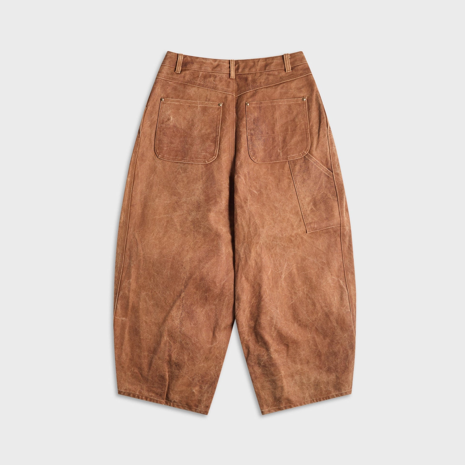 Needles H.D. Apron Painter Pant - Kakishibu Paint / Duck Canvas / Dark Brown