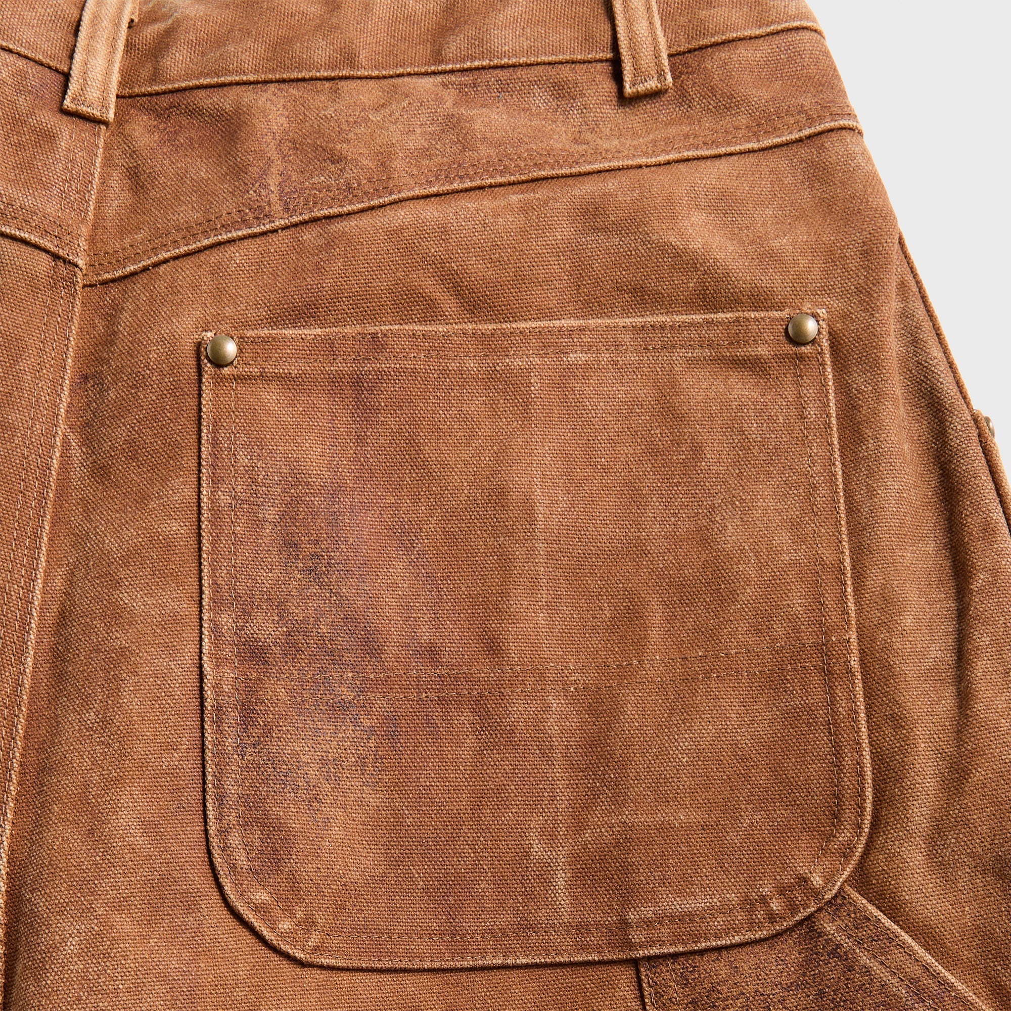 Needles H.D. Apron Painter Pant - Kakishibu Paint / Duck Canvas