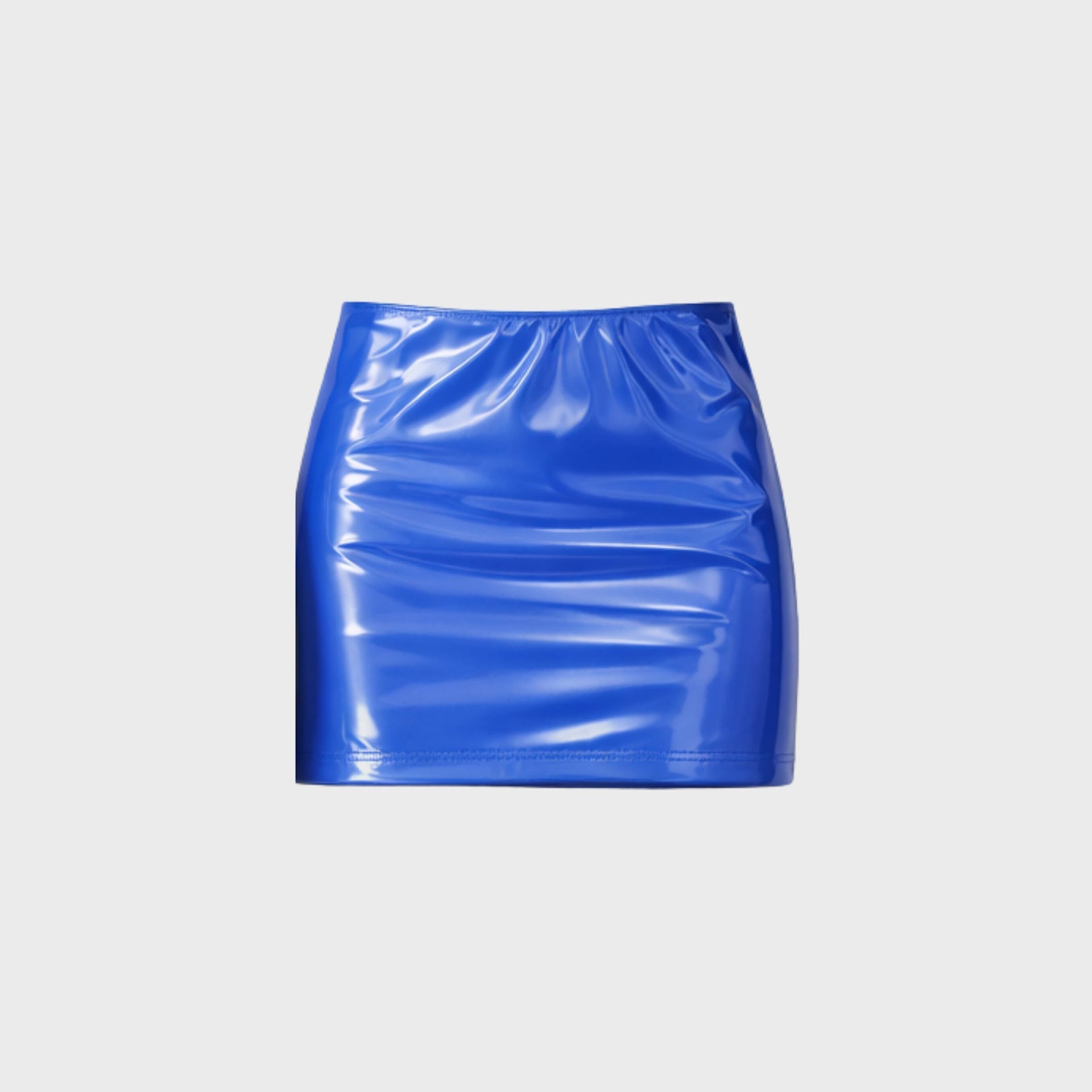 Naranja Furcado Latex Skirt - Cobalt