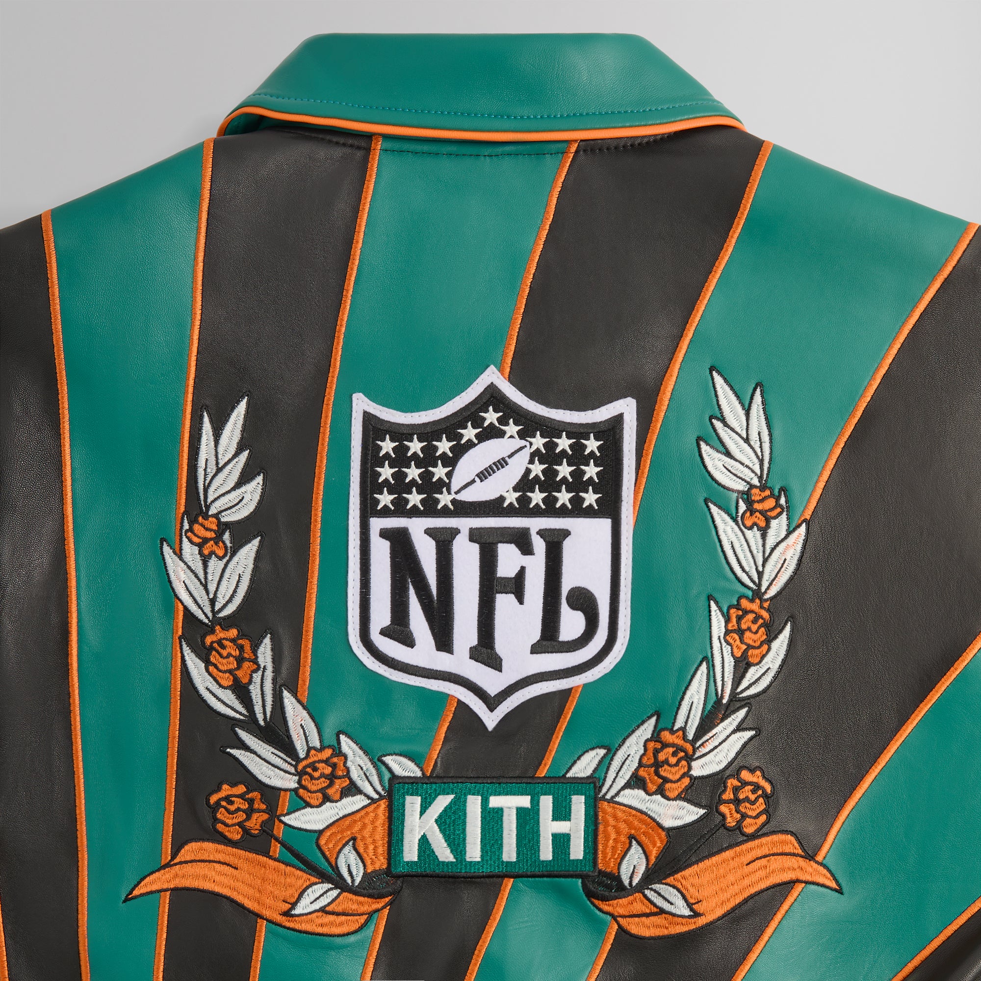 Kith & Jeff Hamilton for the NFL: Dolphins Leather Varsity