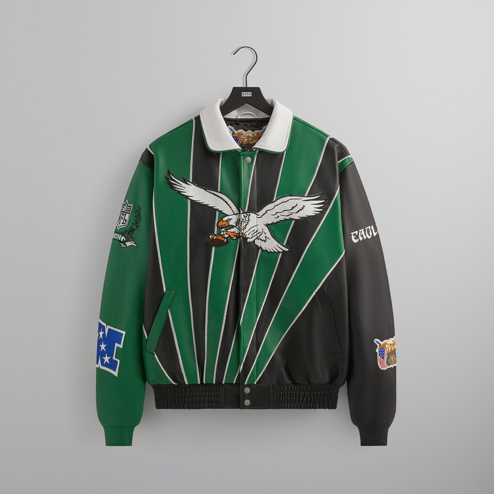 Kith & Jeff Hamilton for the NFL: Eagles Leather Varsity Jacket PH