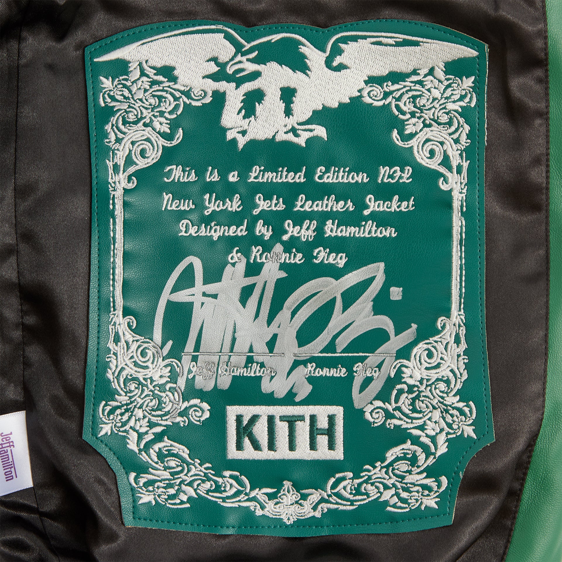 Kith & Jeff Hamilton for the NFL: Jets Leather Varsity Jacket