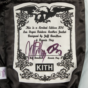 Kith & Jeff Hamilton for the NFL: Raiders Leather Varisty Jacket