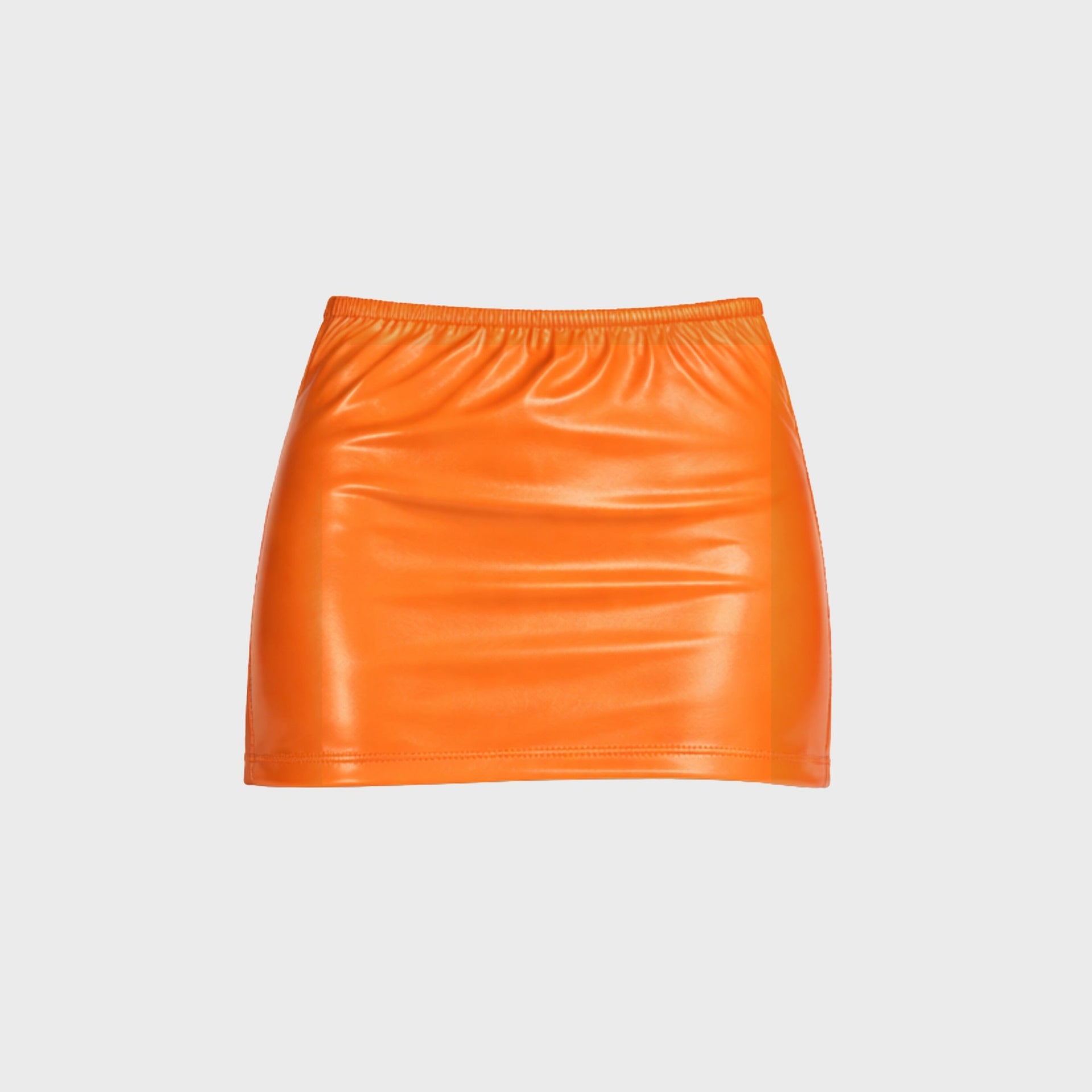 Naranja Furcado Latex Skirt - Orange