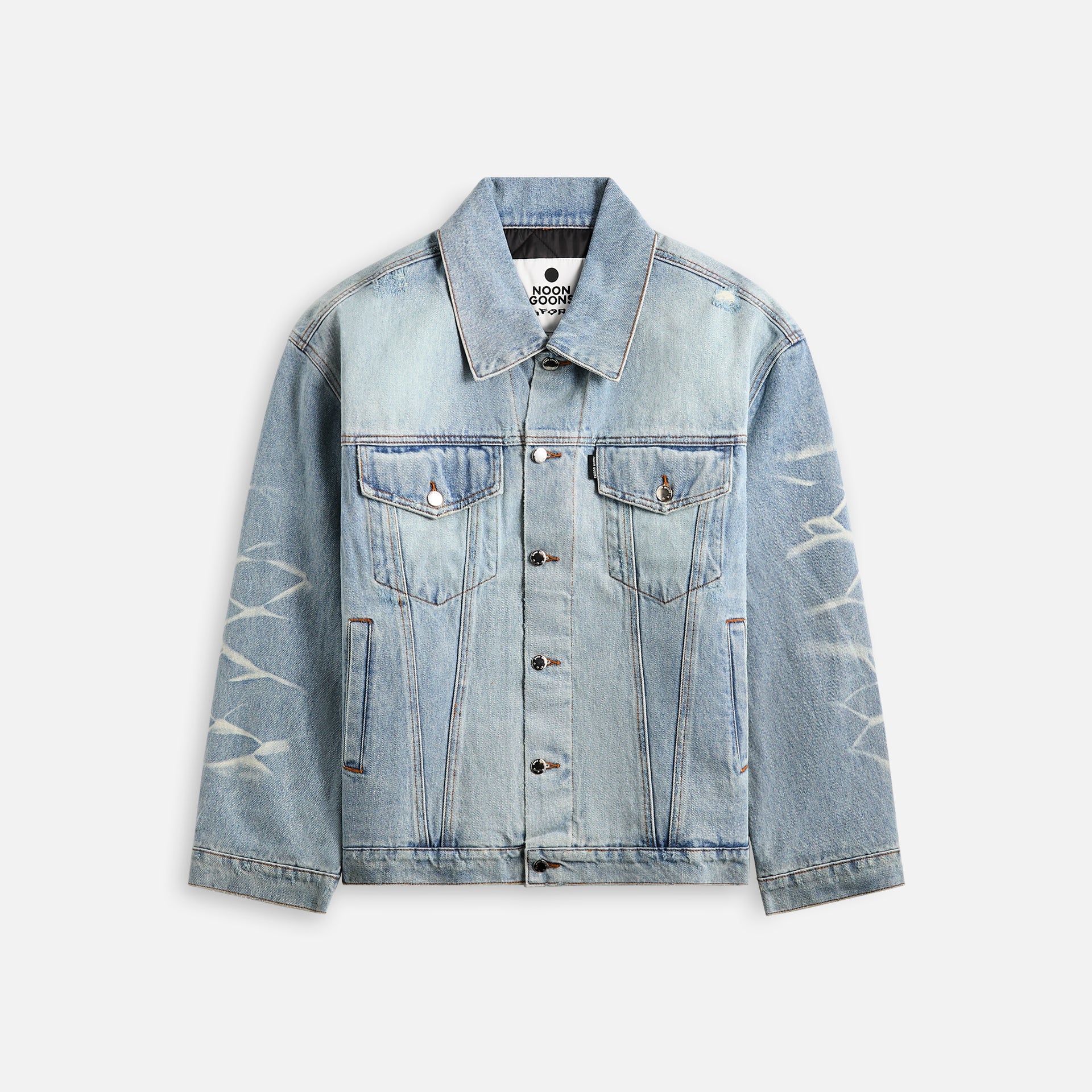 Noon Goons Jailhouse Quilted Denim Jacket - Beach Blue