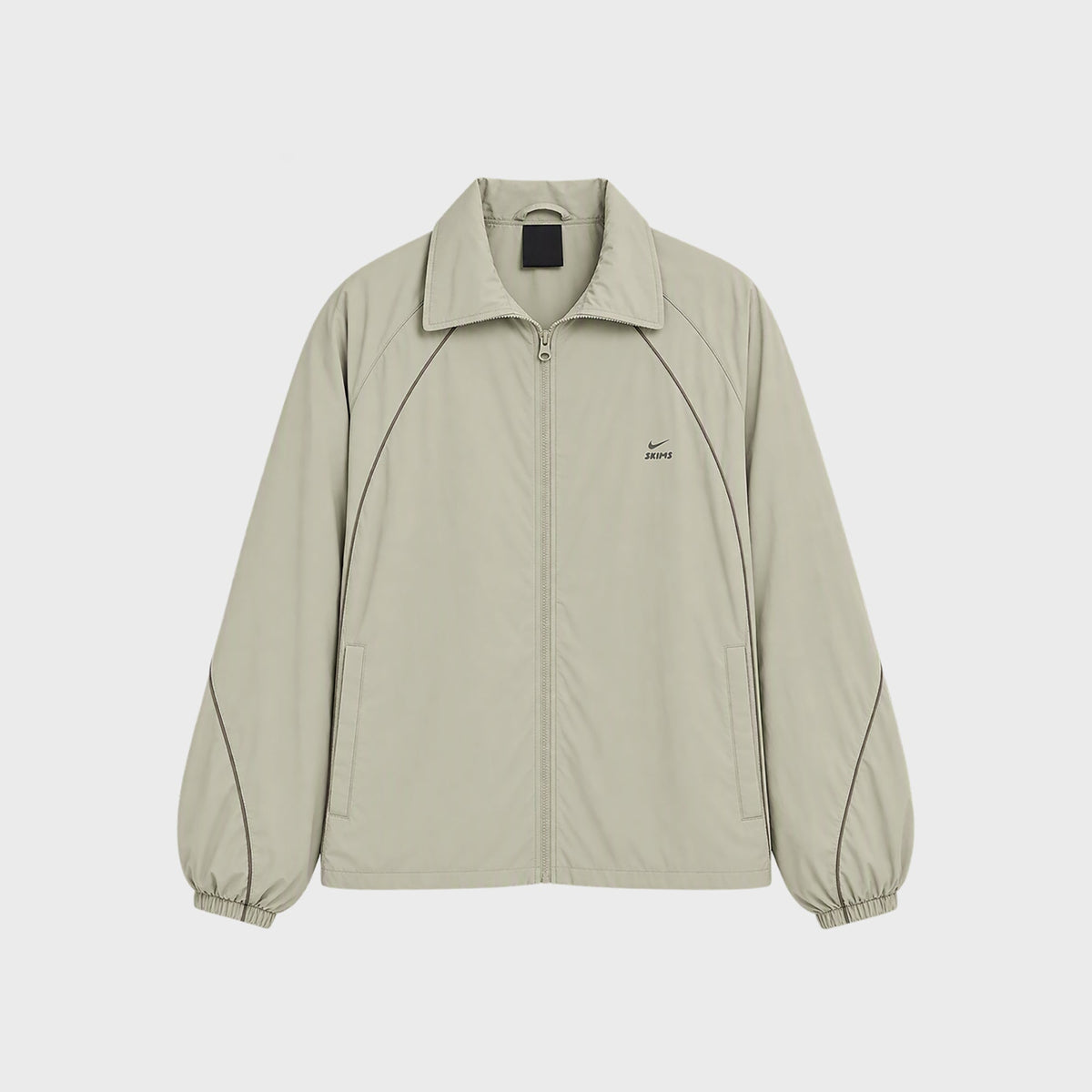 NikeSKIMS Stretch Nylon Oversized Track Jacket - Talc