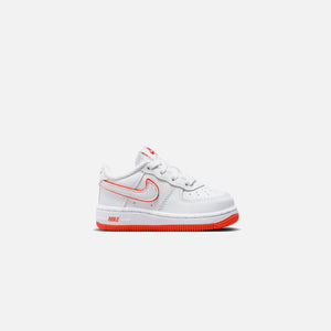 Nike Toddler Force 1 Low White/White-Picante Red