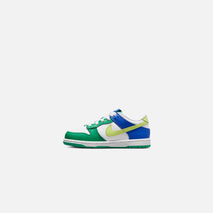 Nike Pre-School Dunk Low - White / Stadium Green / Game Royal