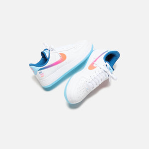 Nike Air Force 1 `07 PRM - White / Multi Color/ Aquarius Blue