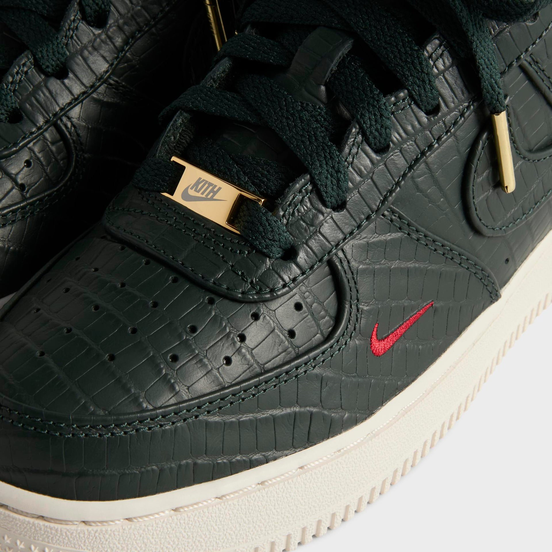 Kith for Nike GS Air Force 1 - Black Spruce / Phantom / Varsity Red