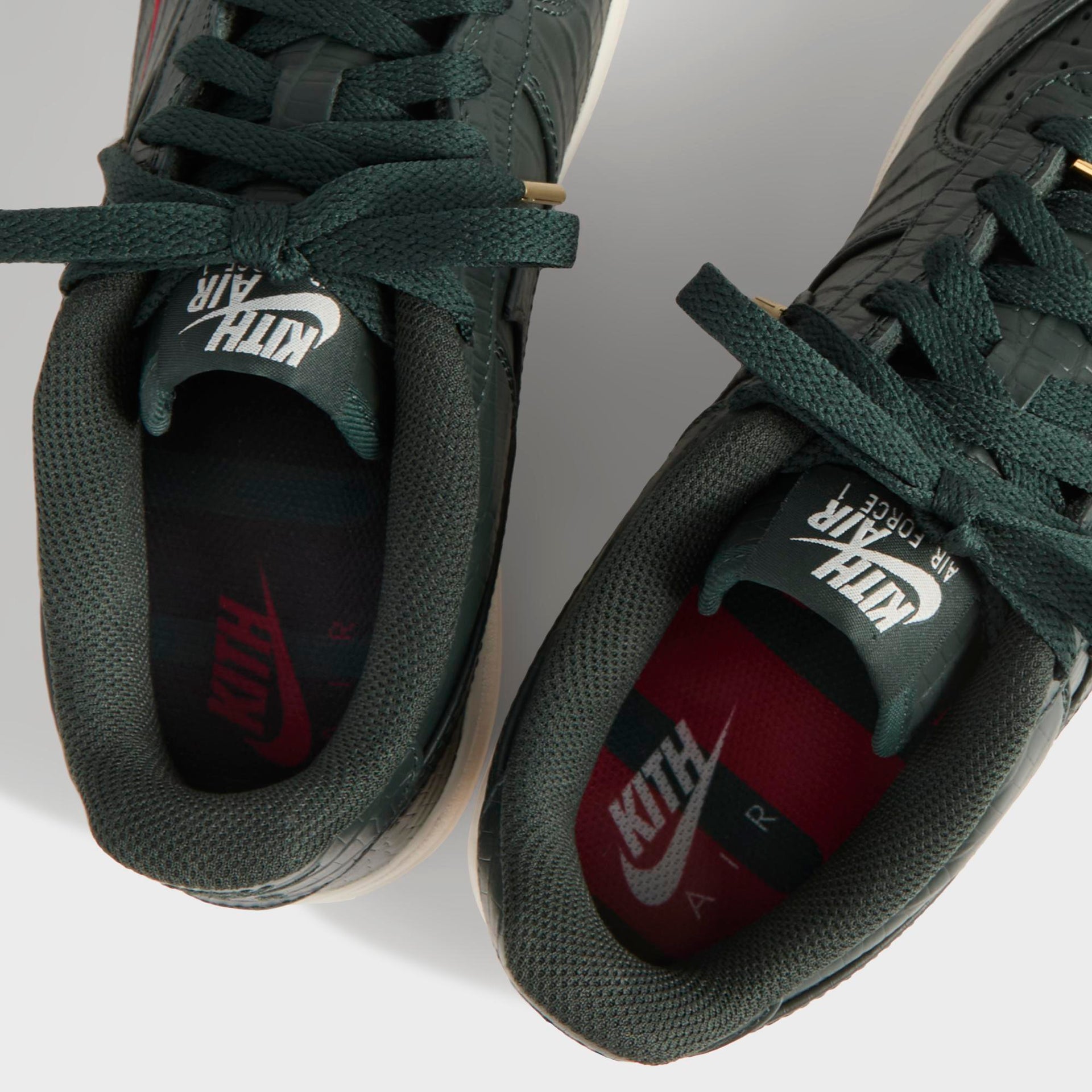 Kith for Nike GS Air Force 1 - Black Spruce / Phantom / Varsity Red