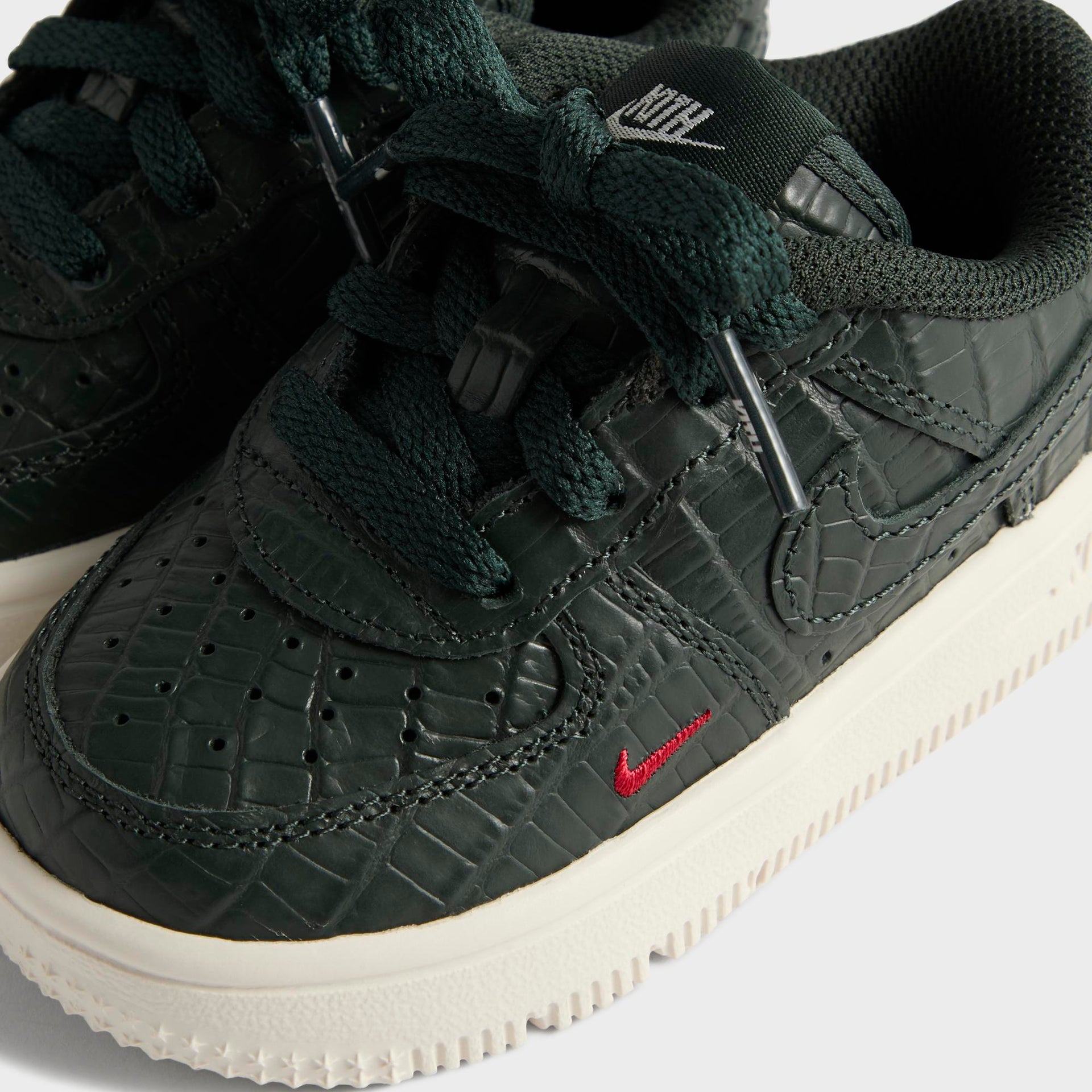 Kith for Nike TD Air Force 1 - Black Spruce / Phantom / Varsity Red