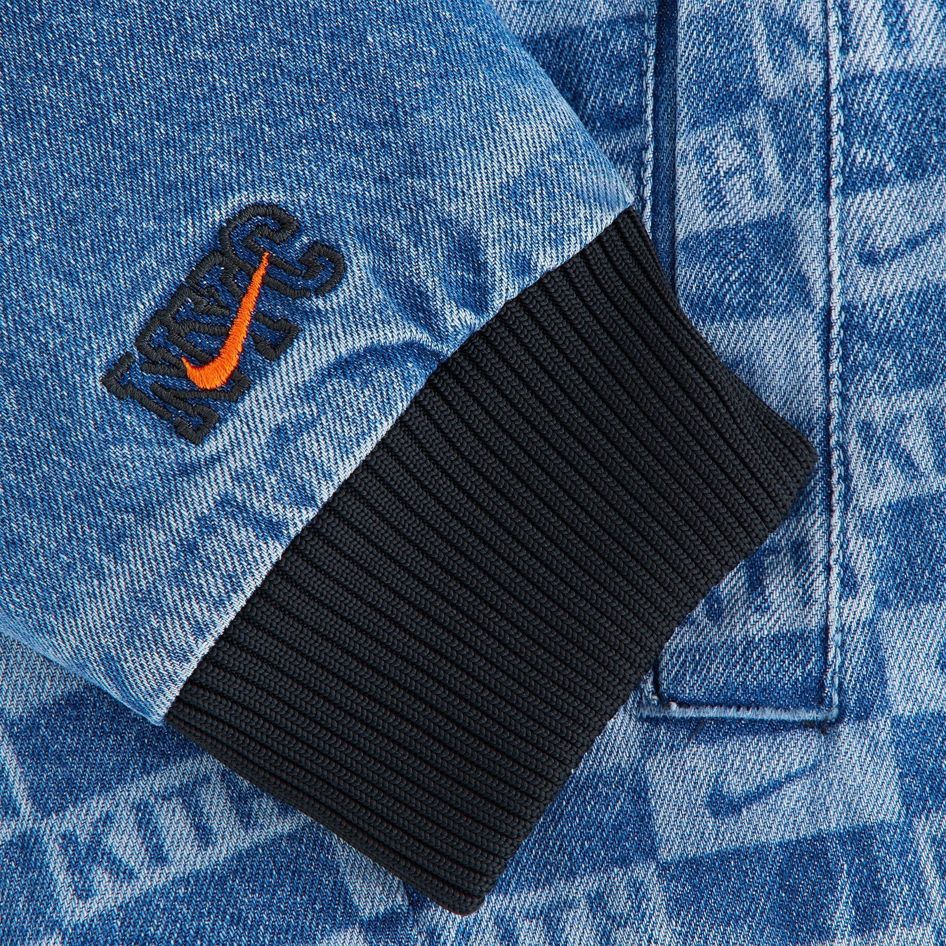 Kith Kids for Nike Denim Laser Etched Varsity Jacket - Mystic Navy