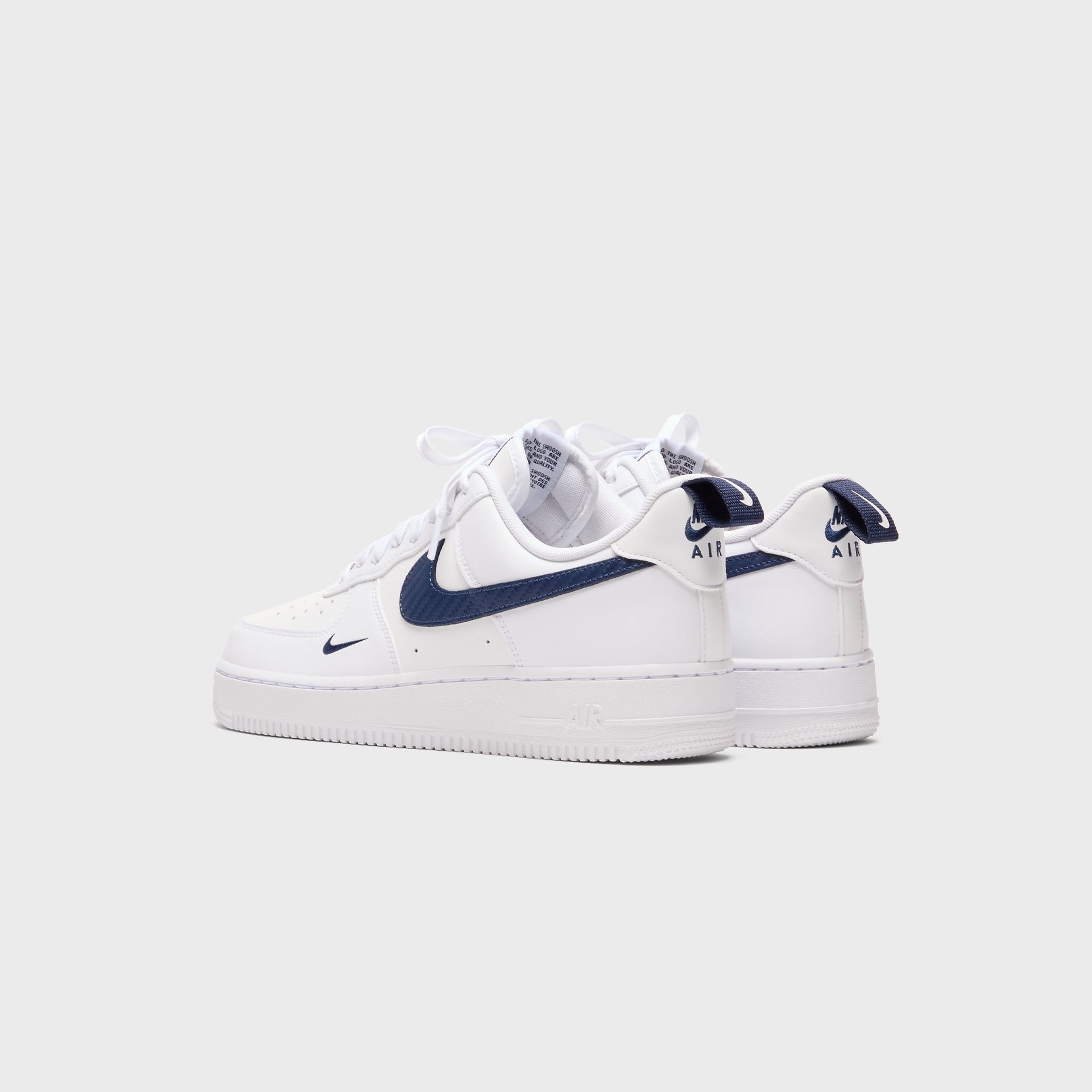 Nike Air Force 1 '07 - White / White / Midnight Navy