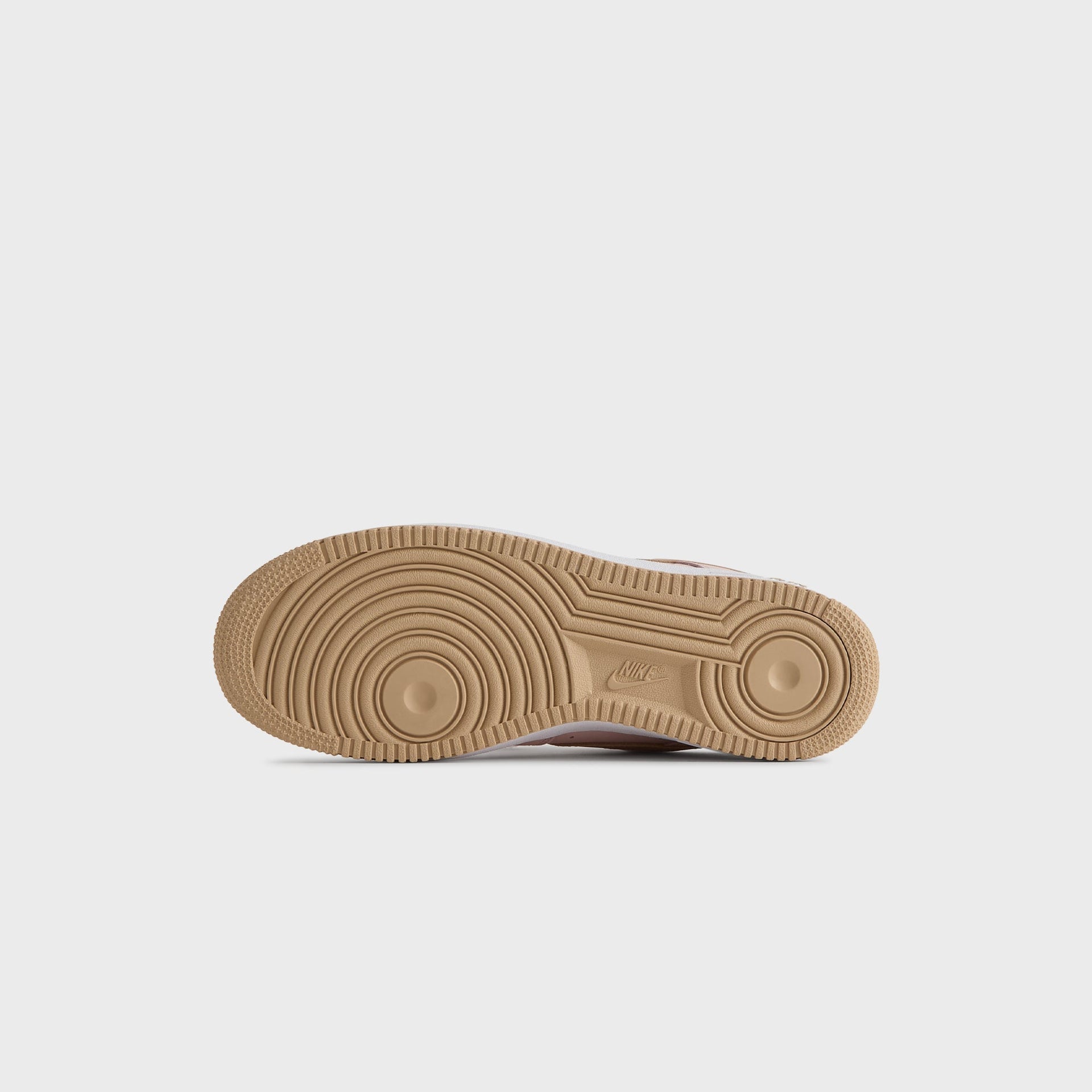 Kith for Nike Air Force 1 'Un-Linen' gum outsole with concentric-circle tread and Nike branding