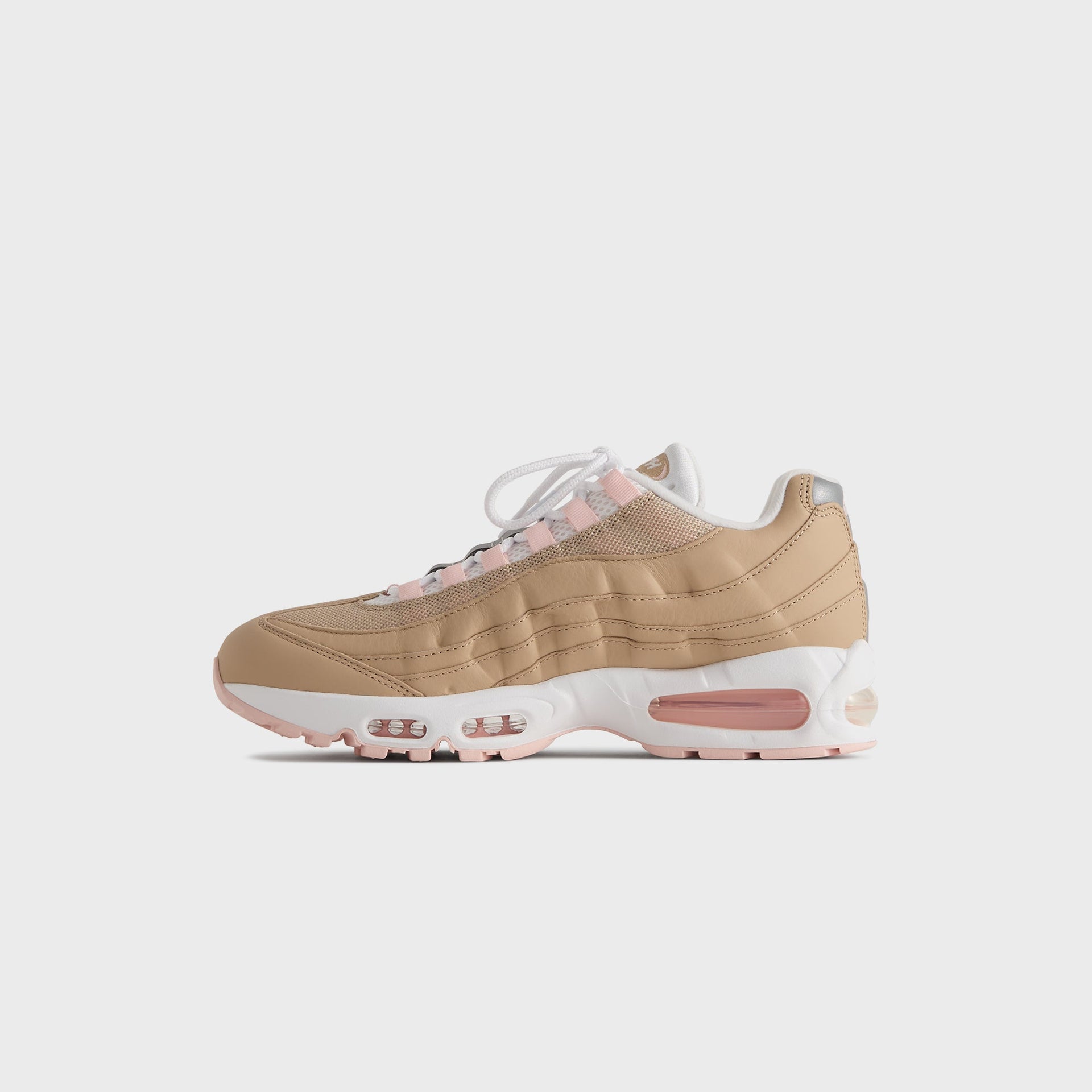 Kith for Nike Air Max 95 'Linen' pink waffle outsole with visible Air window and Nike branding