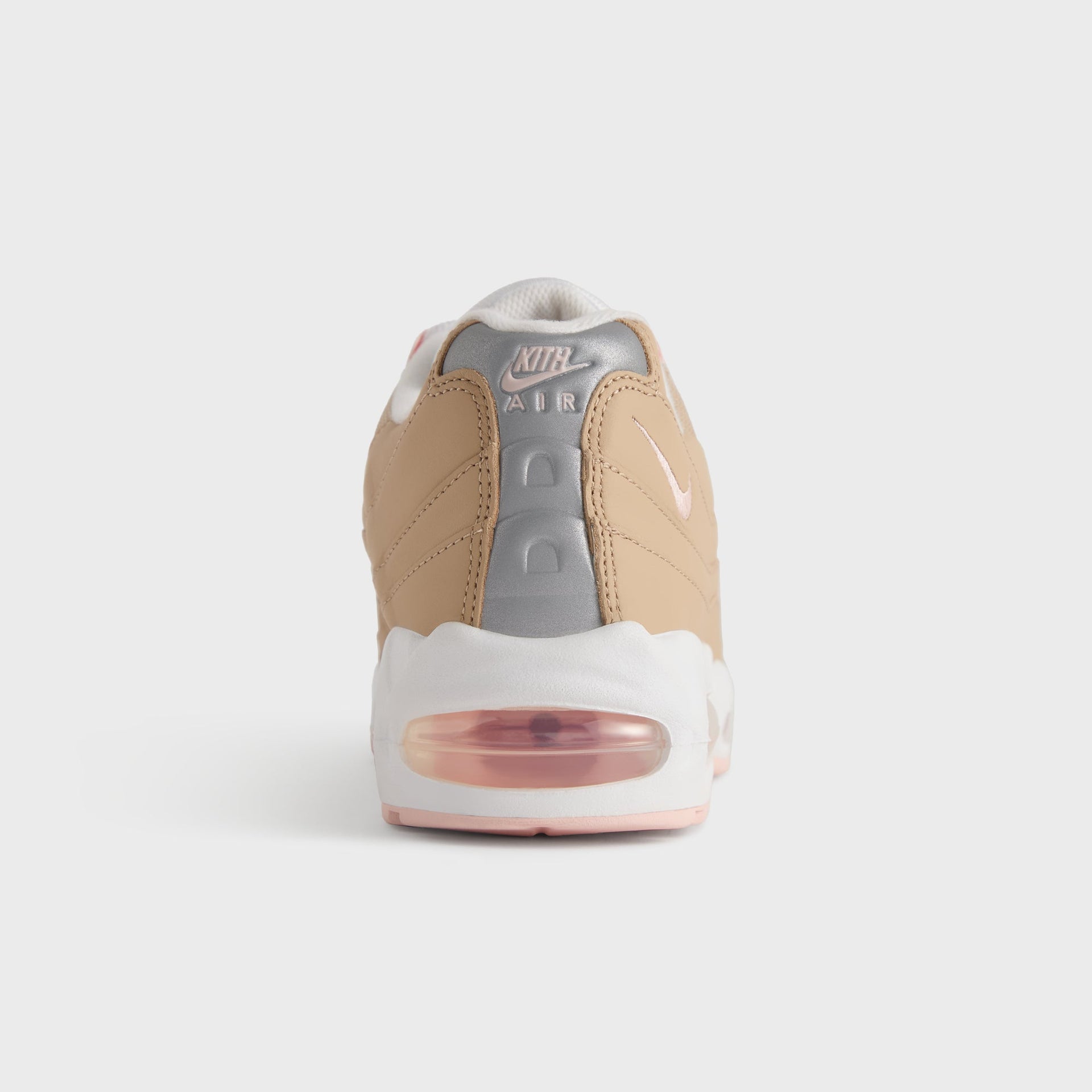Kith for Nike Air Max 95 'Linen' collar and insole detail with gold Kith tag and pink lace accents