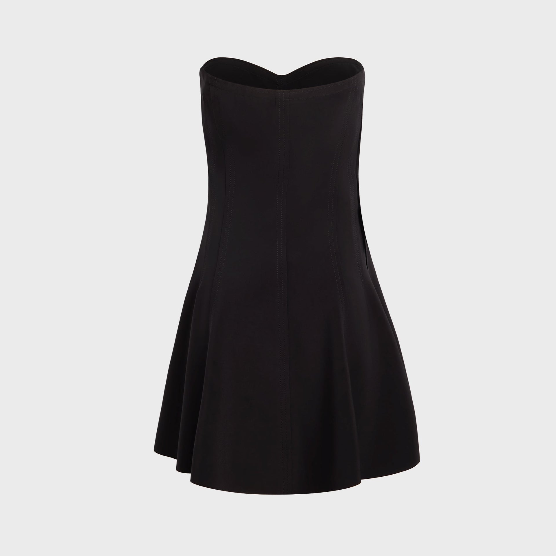 Norma Kamali Strapless Grace Mini Dress - Black