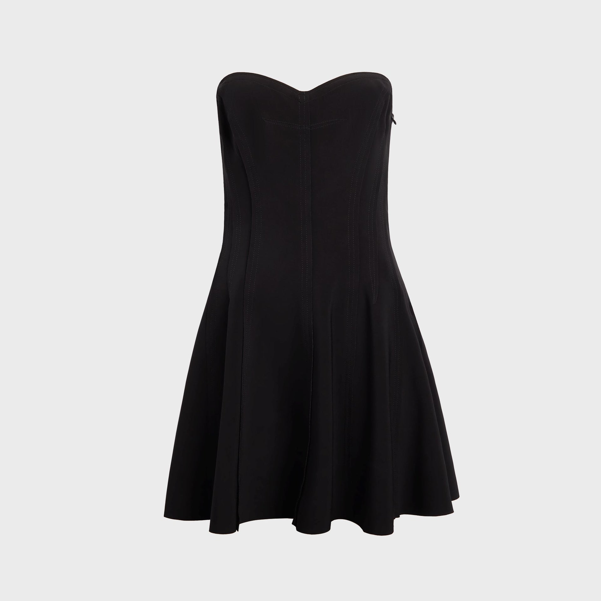 Norma Kamali Strapless Grace Mini Dress - Black