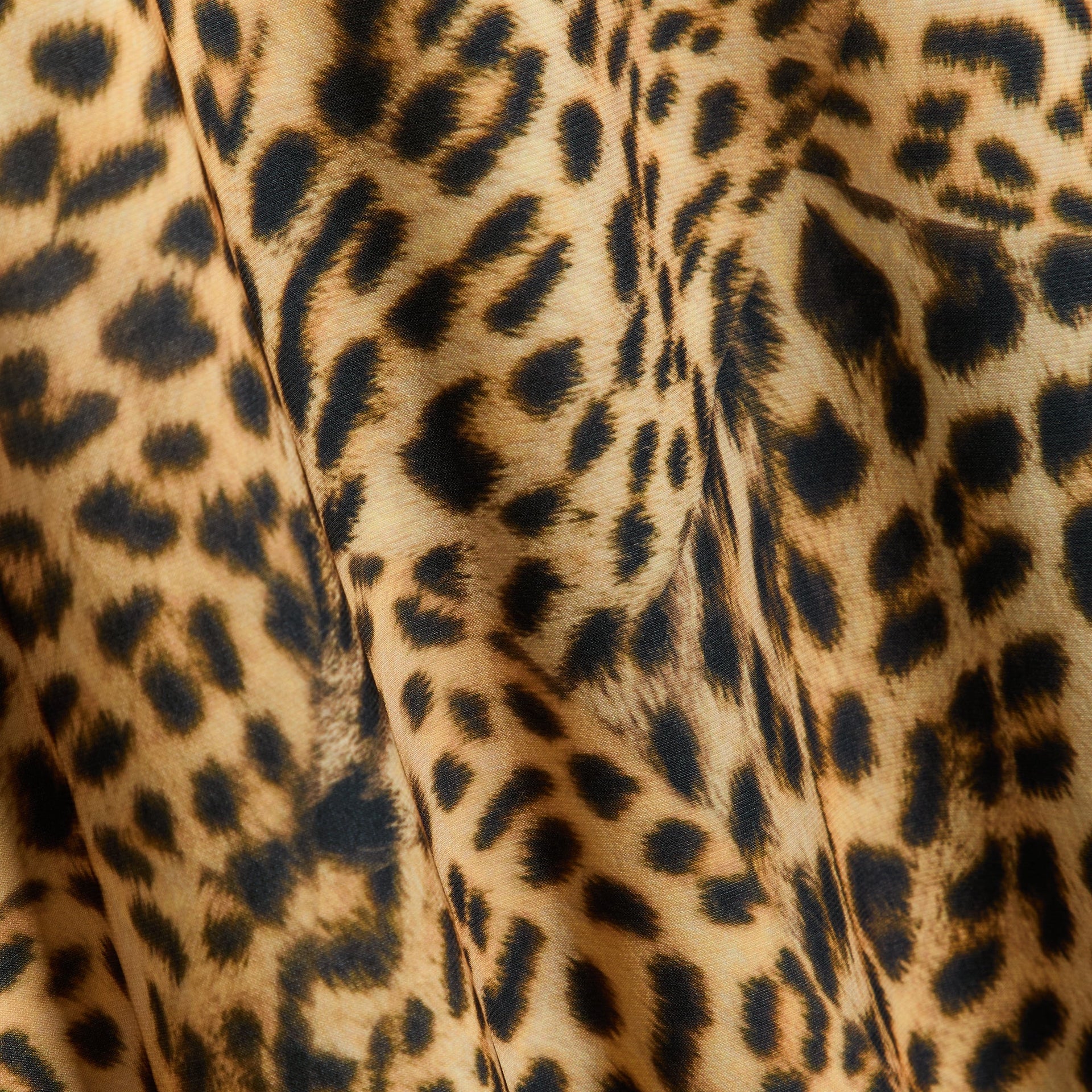 Norma Kamali Slim Fit Long Sleeve Turtle Top - Cheetah Patch