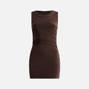 Norma Kamali Sleeveless Pickleball Mini Dress - Chocolate