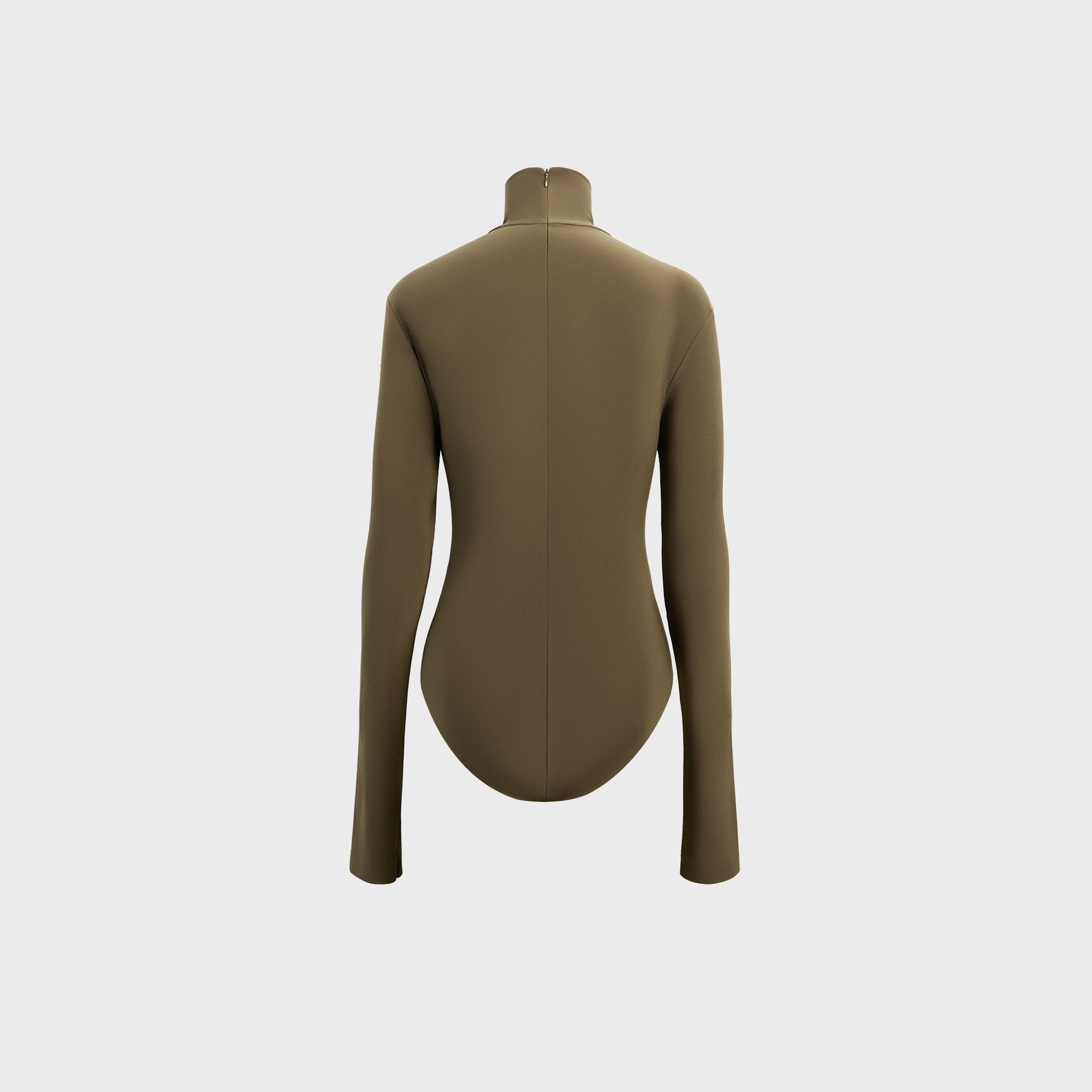 Norma Kamali Long Sleeve Turtle Bodysuit - Bark
