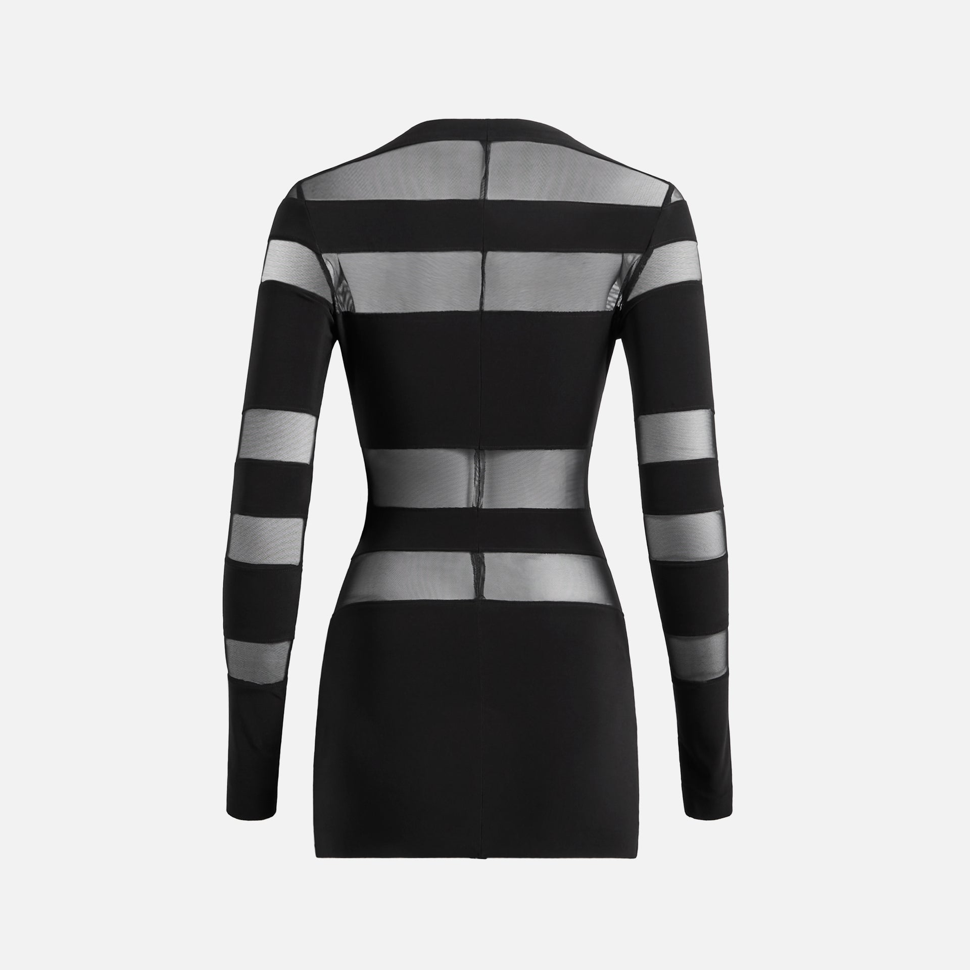Norma Kamali Spliced Long Sleeve Pickleball Dress - Black
