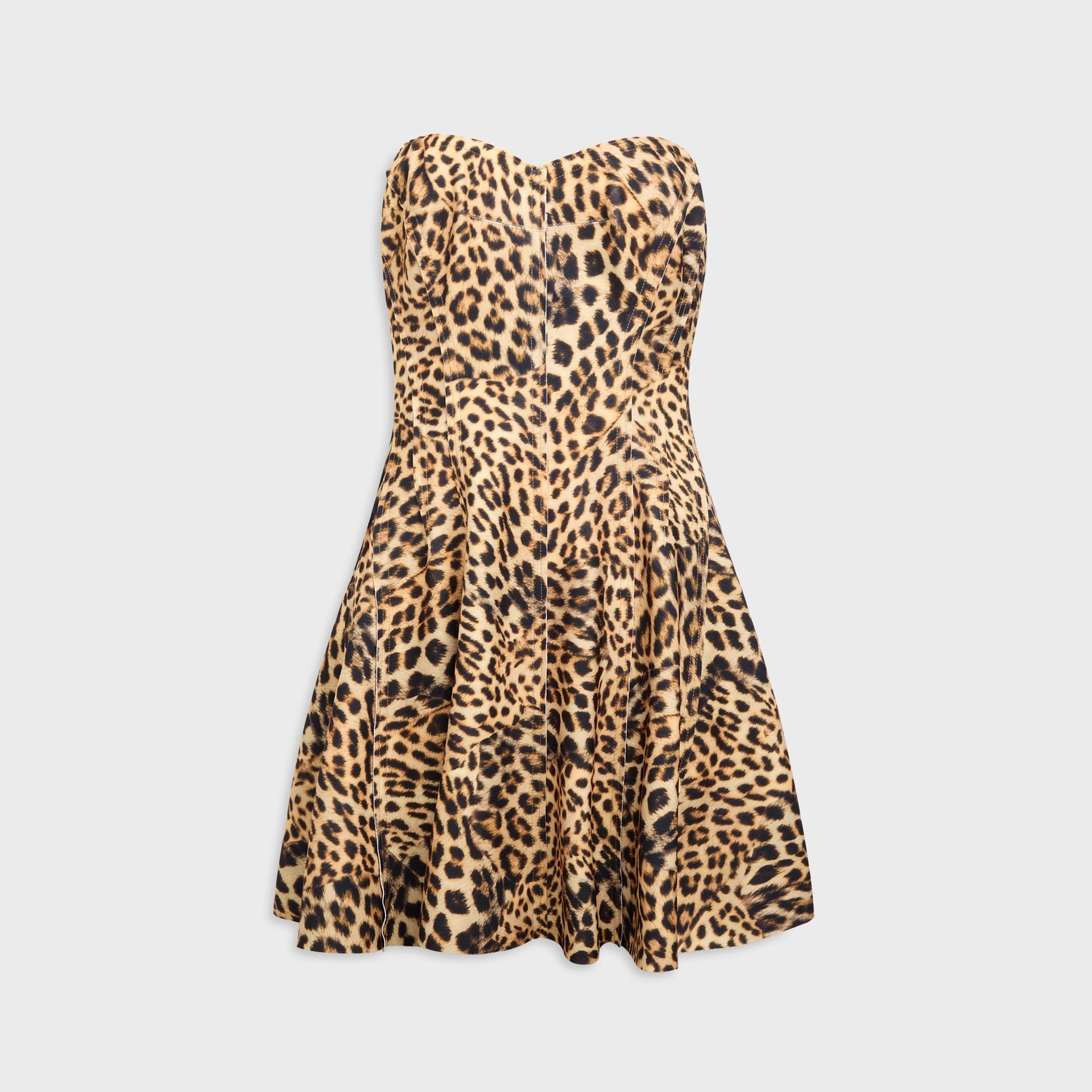 Norma Kamali Strapless Grace Mini Dress - Cheetah Print