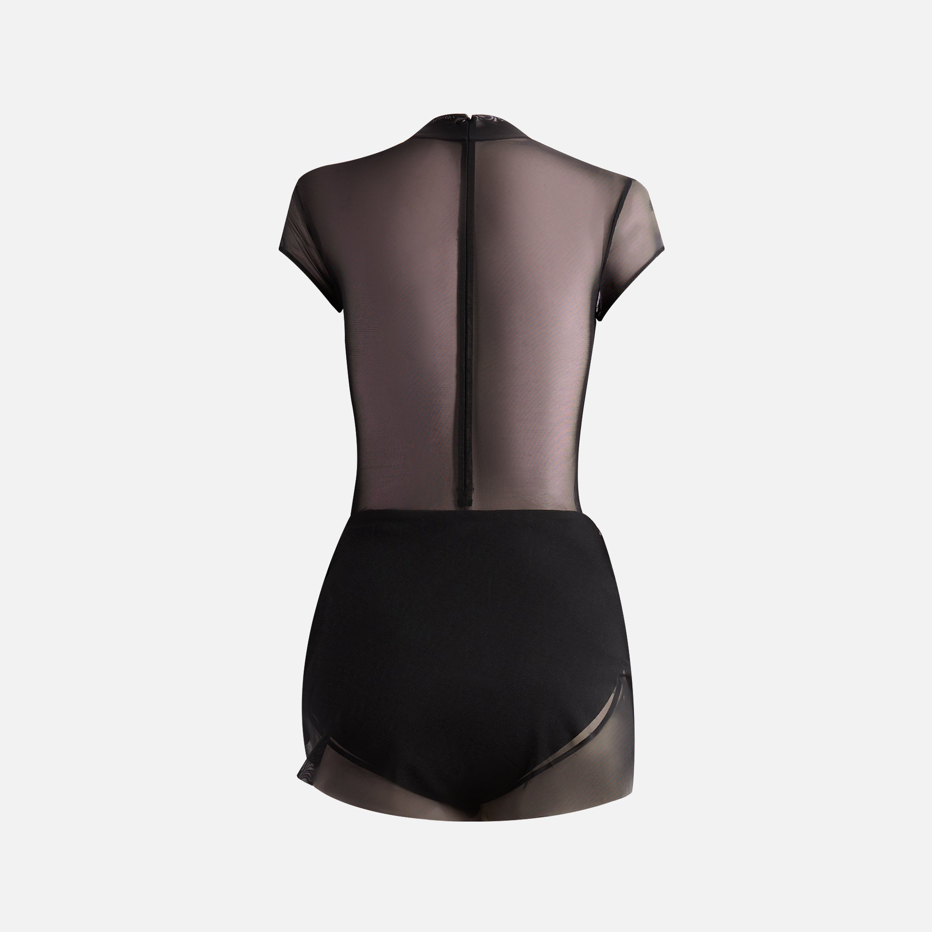 Norma Kamali Mock Neck Cap Sleeve Slip Pickleball Dress - Black