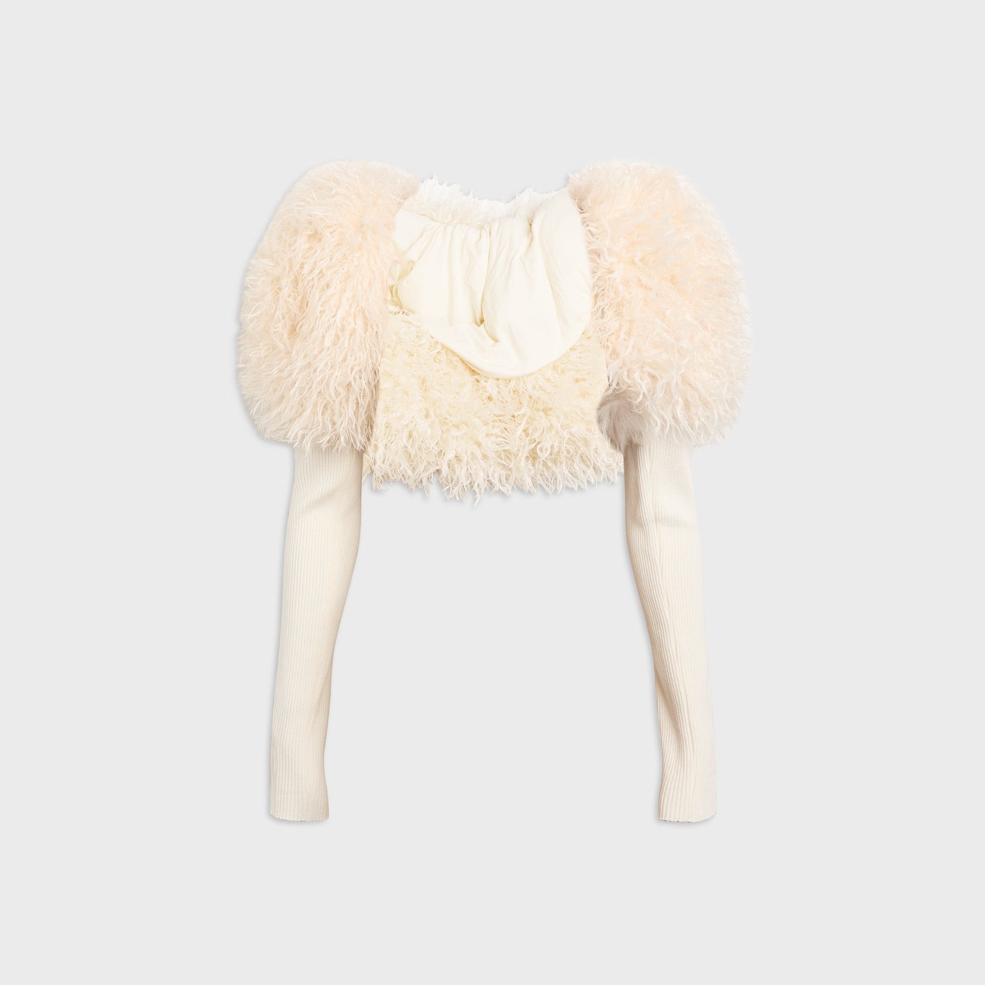 Norma Kamali Long Sleeve Shruggie - Cream