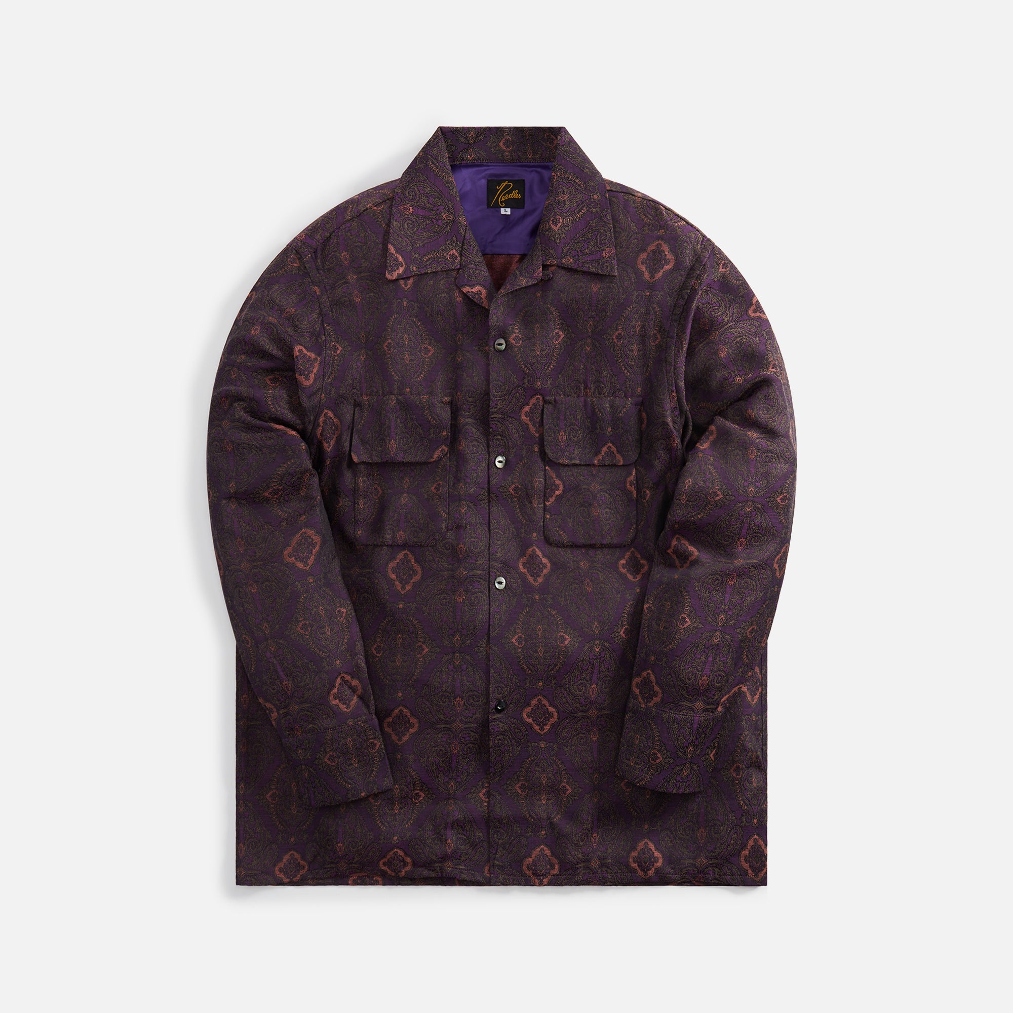 Needles Classic Shirt PE/R/W Arabesque Jq. - Purple